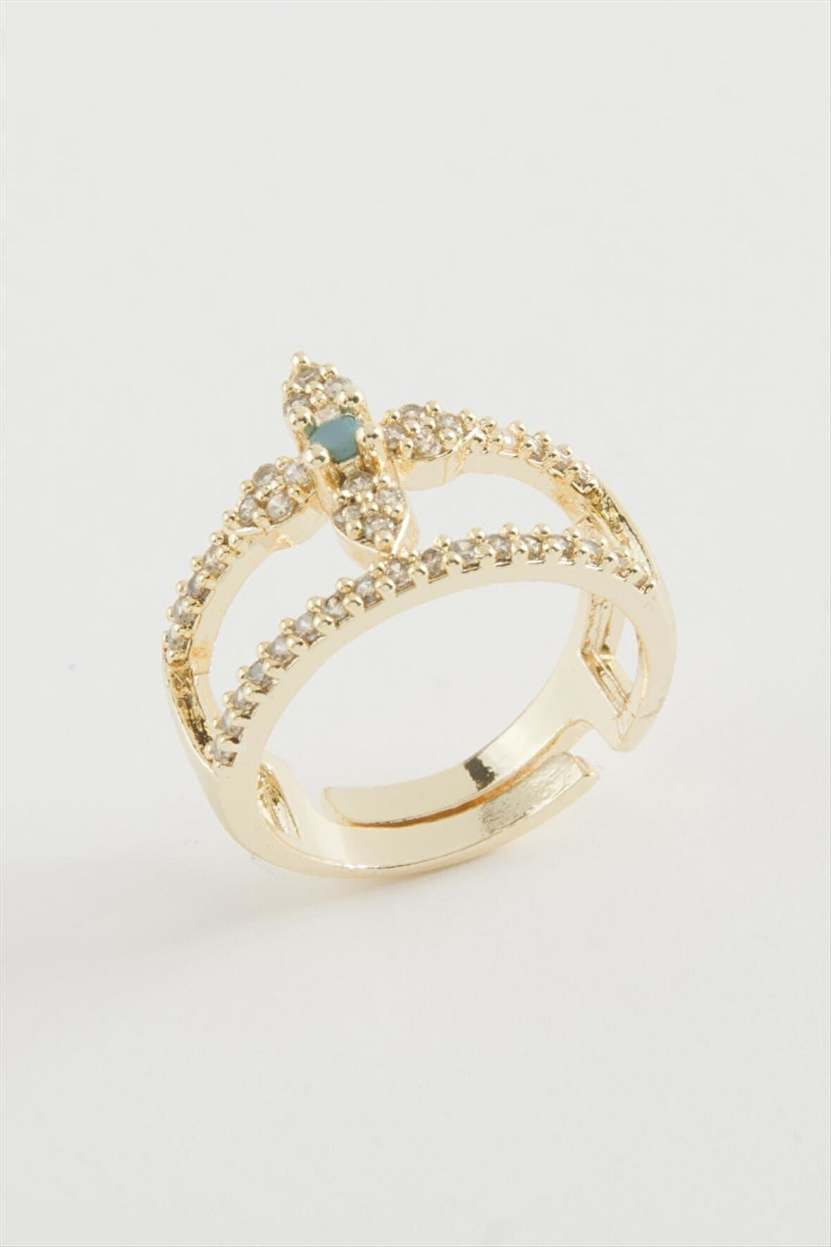 Çiçek Zirkon Taşlı Yüzük