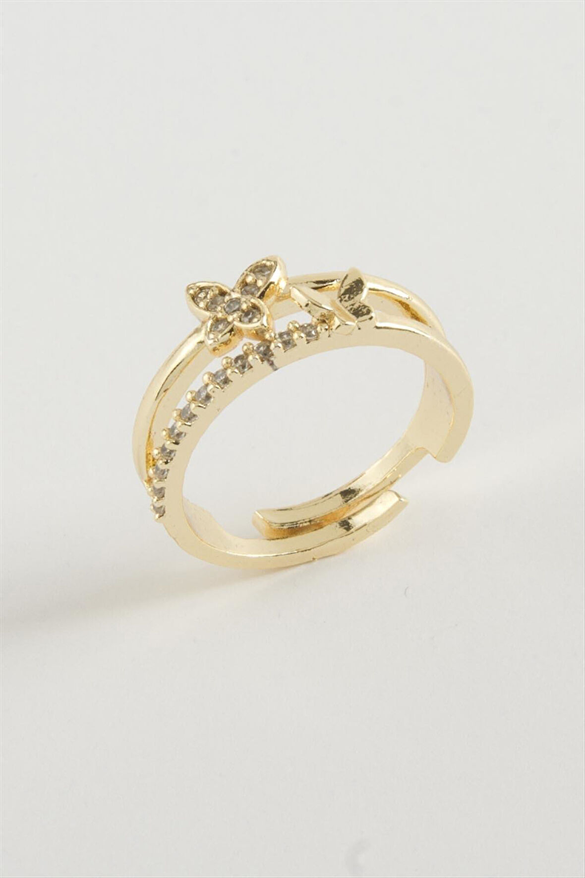 Kelebek Zirkon Taşlı Yüzük