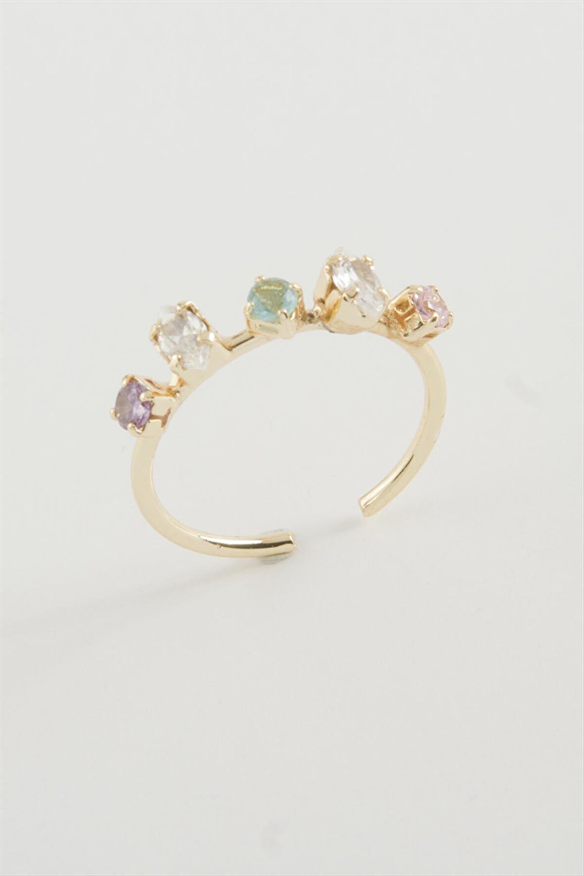 Oval Renkli Taşlı Yüzük