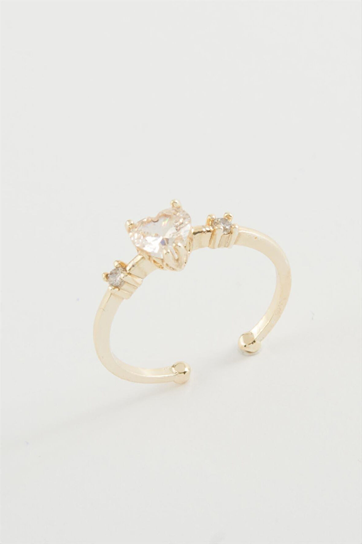 Kalp Zirkon Taşlı Yüzük