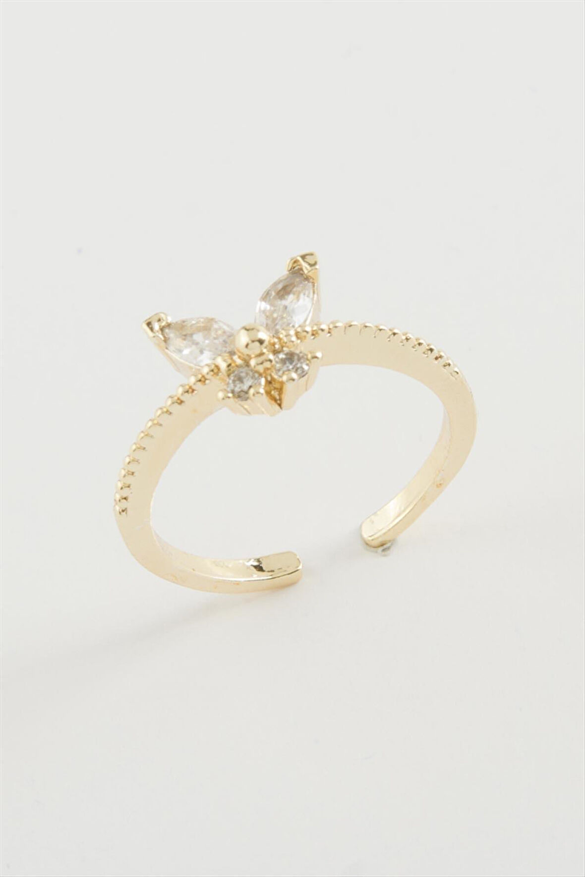 Kelebek Zirkon Taşlı Yüzük