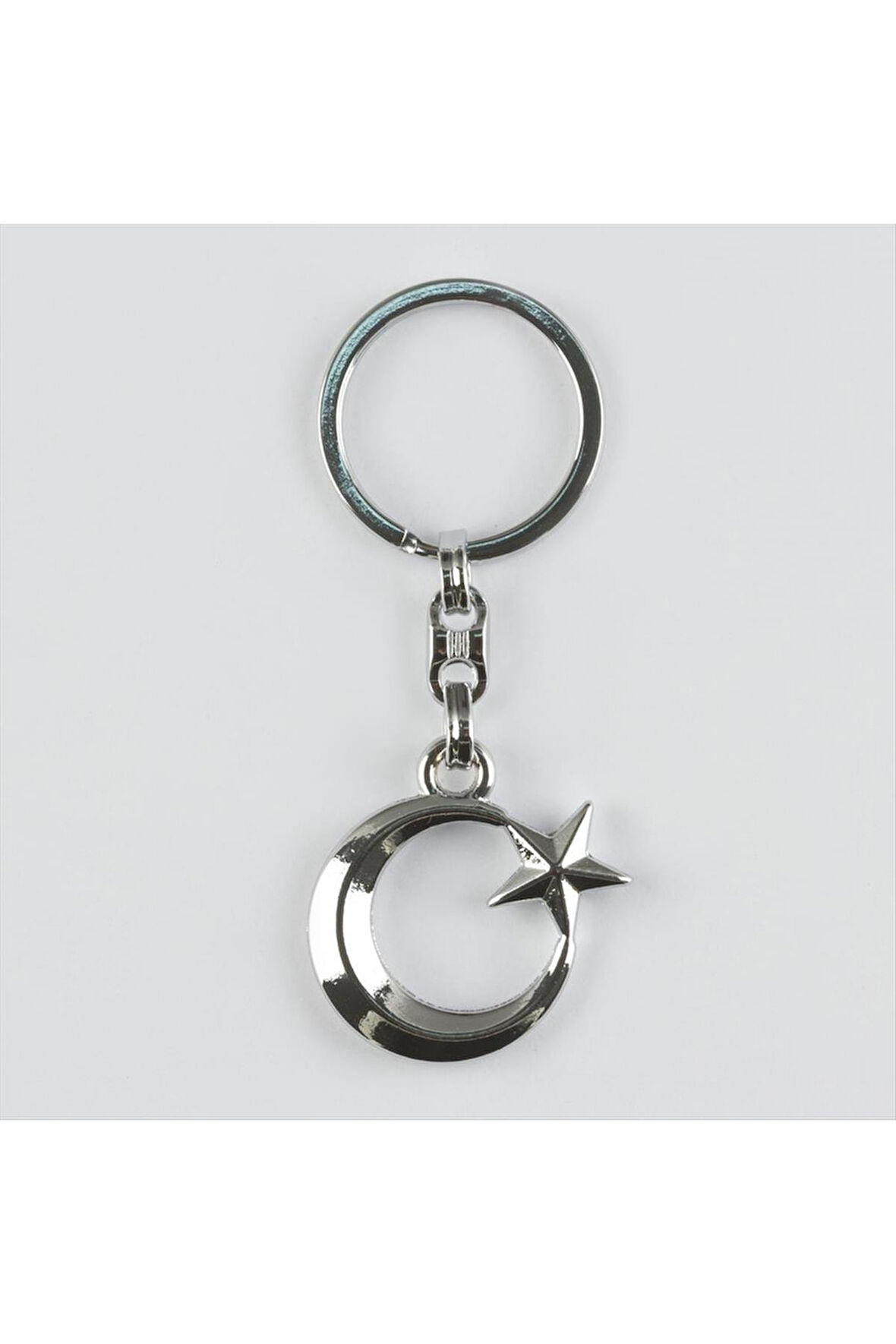 Ay Yıldız Figürlü Metal Anahtarlık