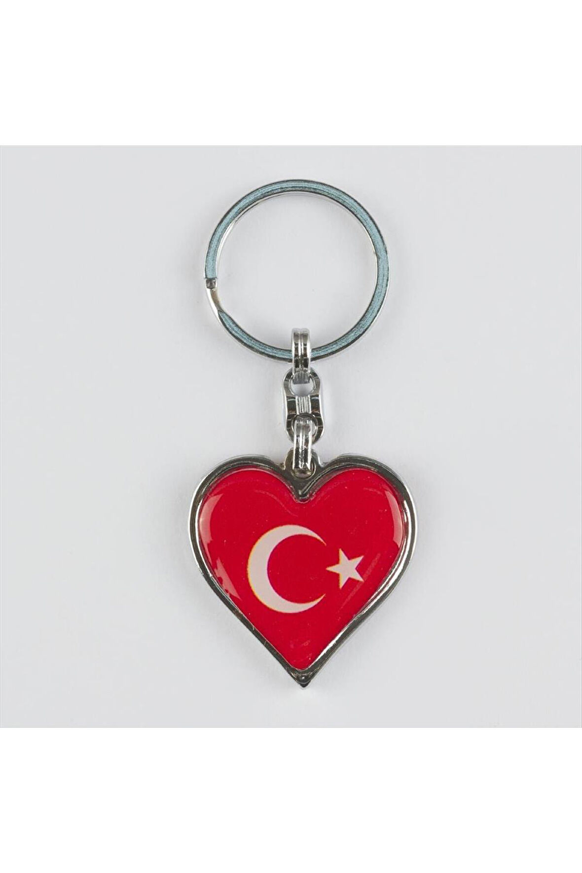 Ay Yıldız Kalp Figürlü Metal Anahtarlık