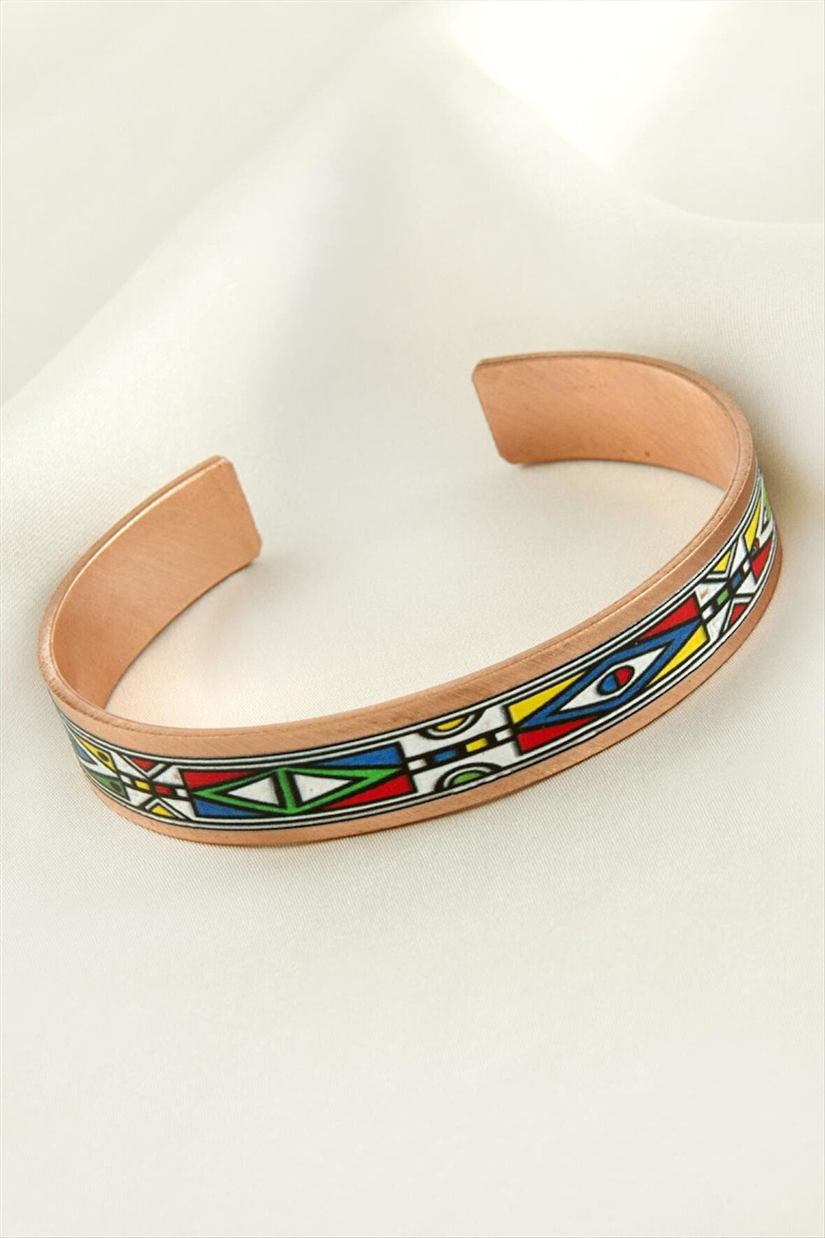 Göz Desenli Bakır Kelepçe Bileklik