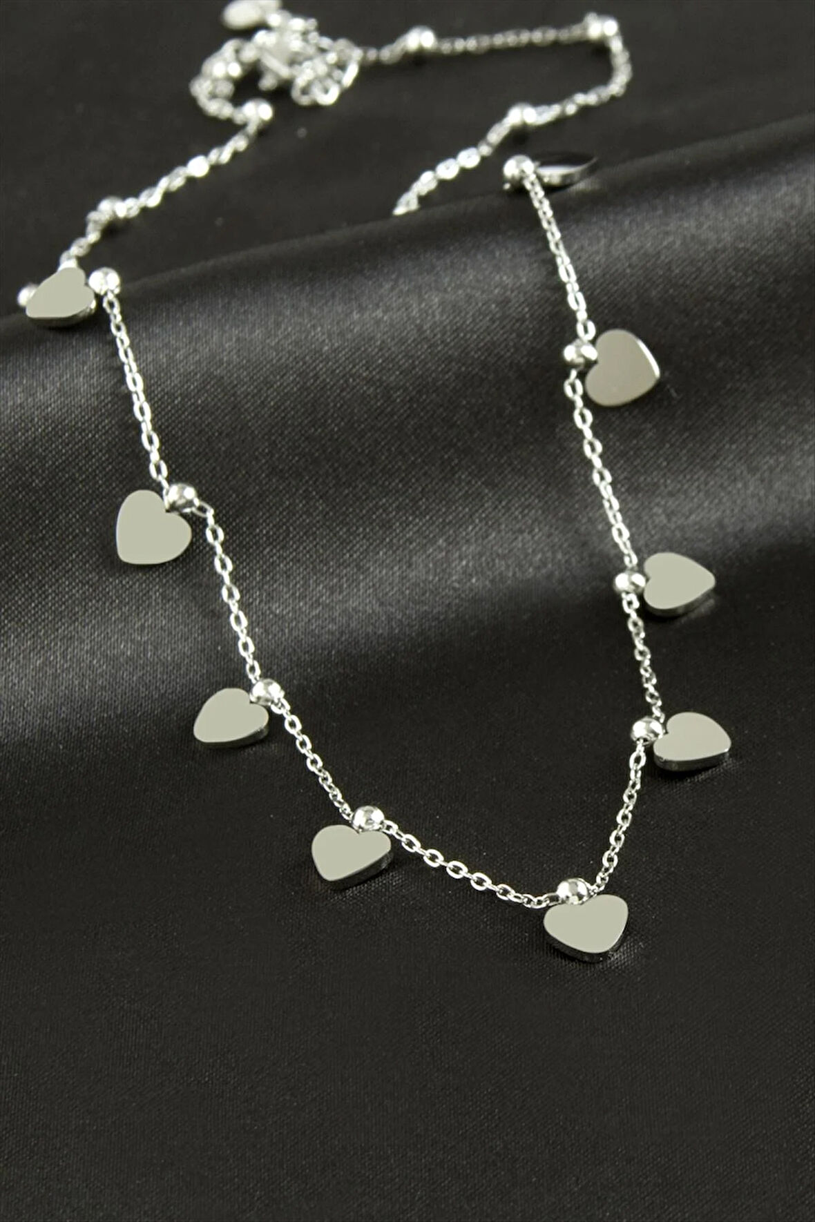 Kalp Lüks Çelik Kolye