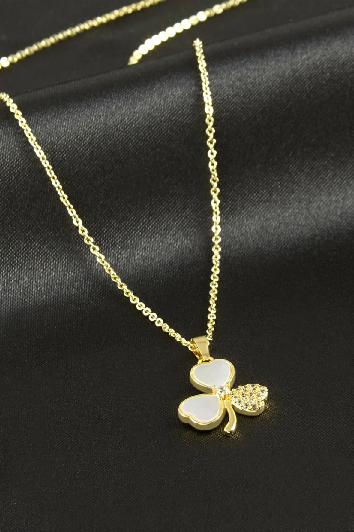 Yonca Sedef Lüks Çelik Kolye