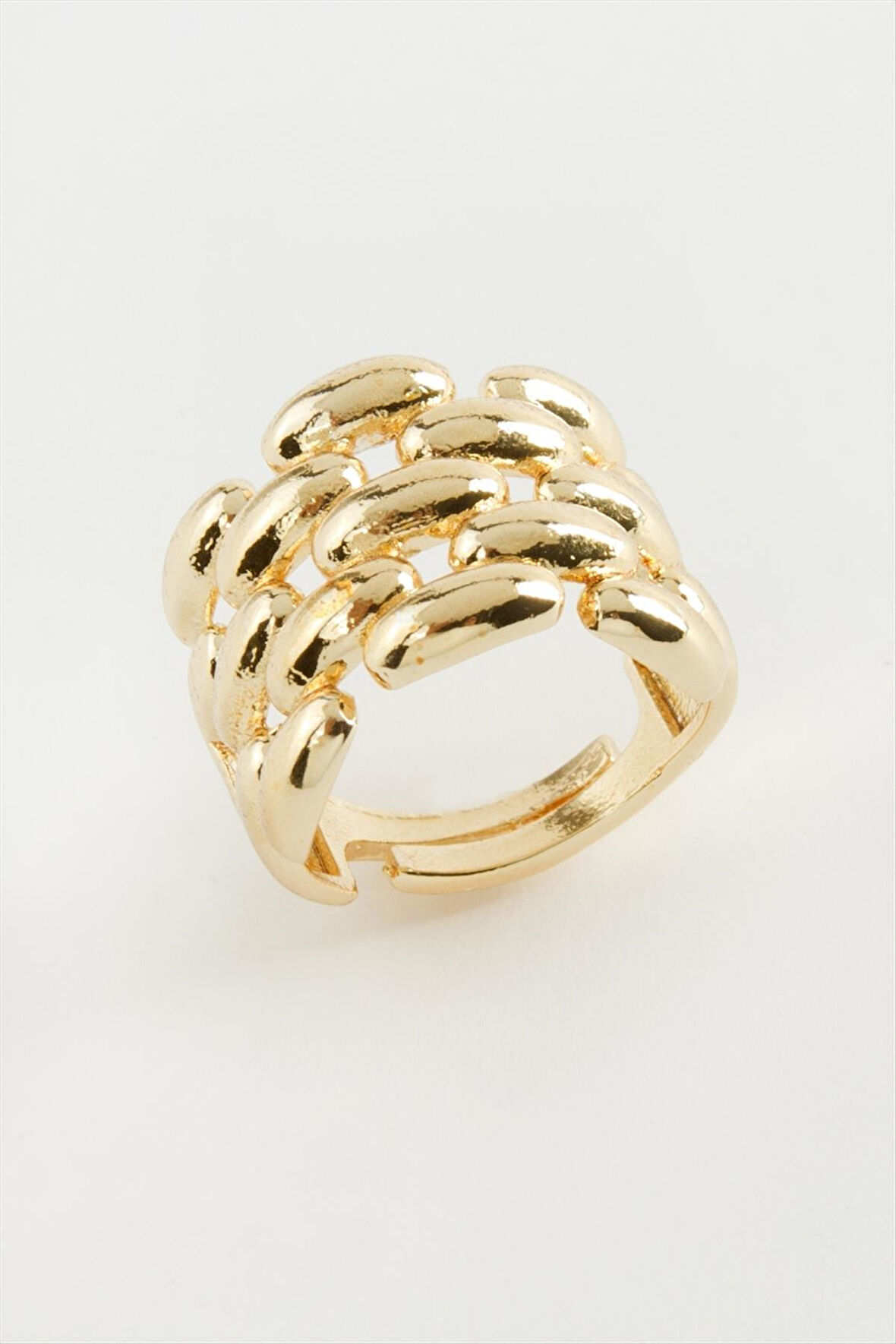 Zincir Şekilli Metal Yüzük