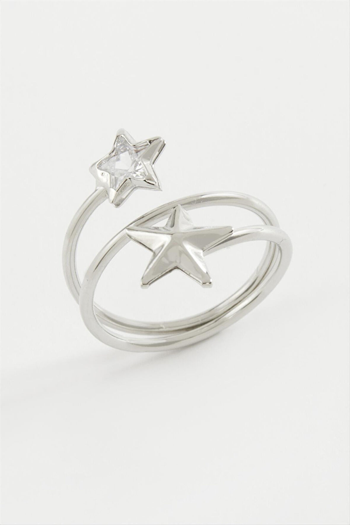 Kalp Yıldız Zirkon Taşlı Yüzük