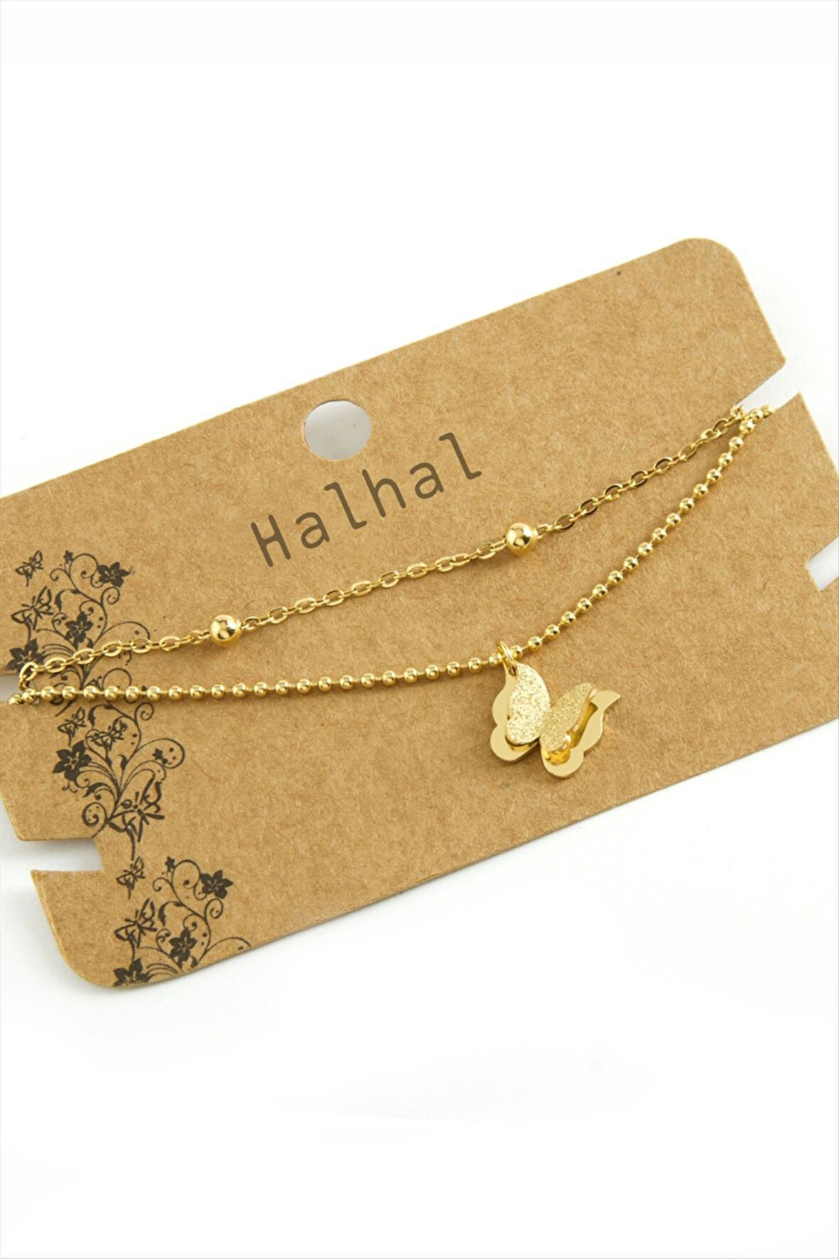 Kelebek Lüks Çelik Halhal