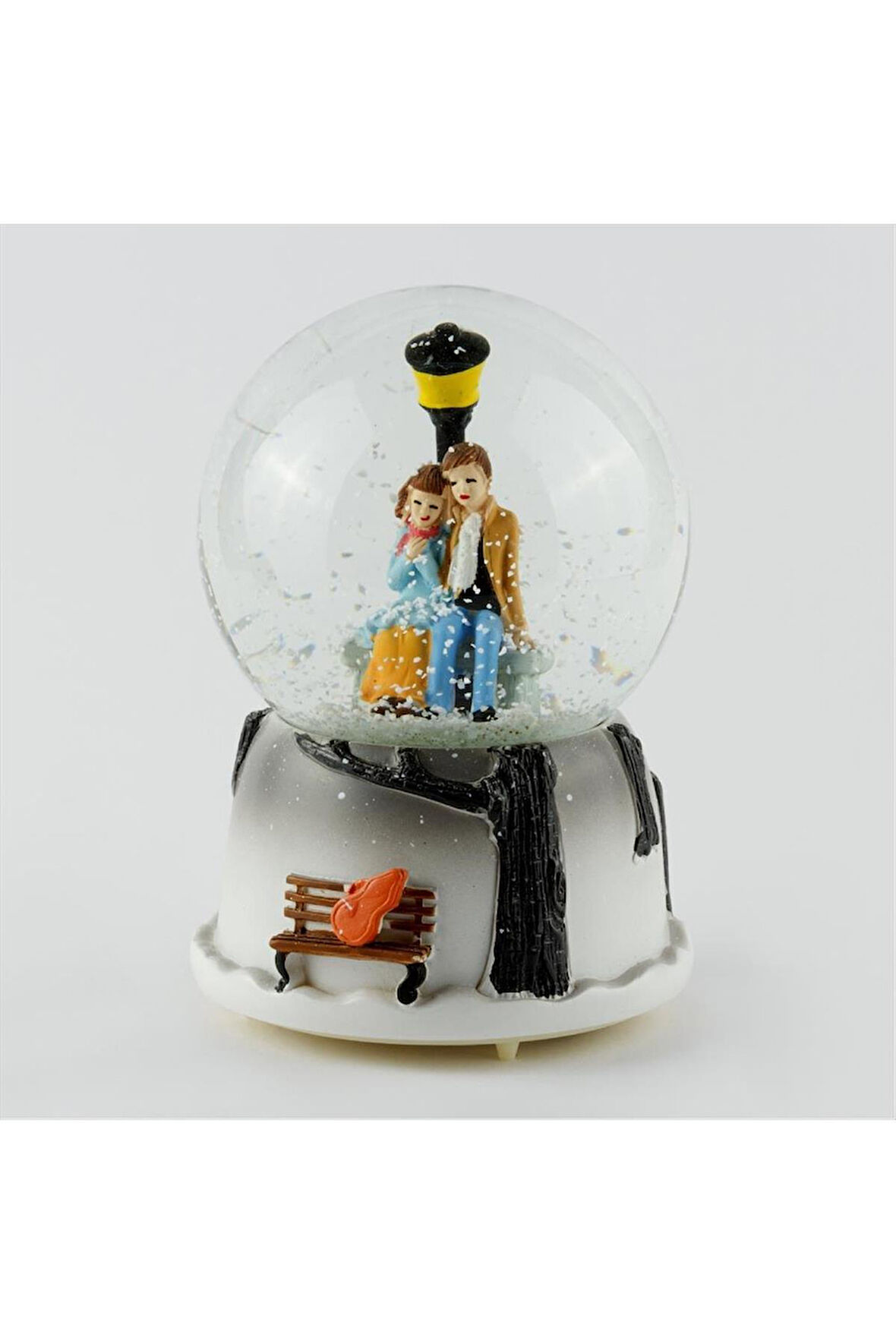 Seninle Bir Ömür Pilli Müzikli Işıklı Kar Küresi (Orta Boy)