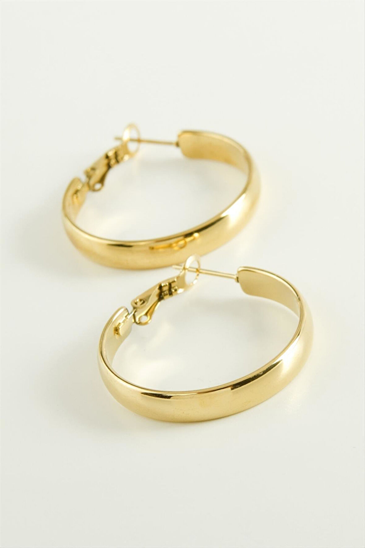 Lüks Çelik Halka Küpe 2,8 cm