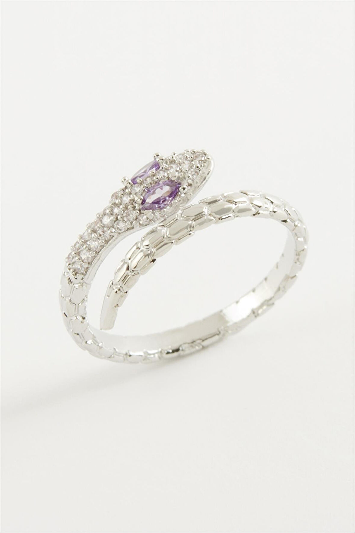 Yılan Zirkon Taşlı Yüzük