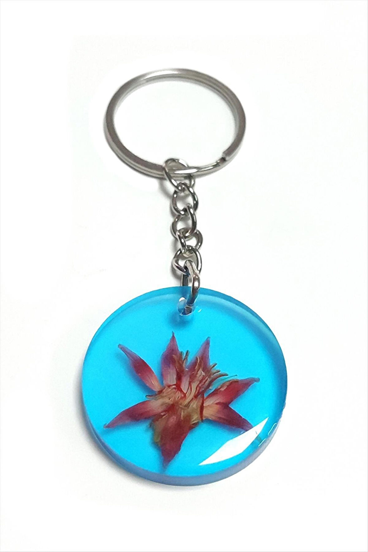 Tesbih Çiçeği Papatya Epoksi Anahtarlık