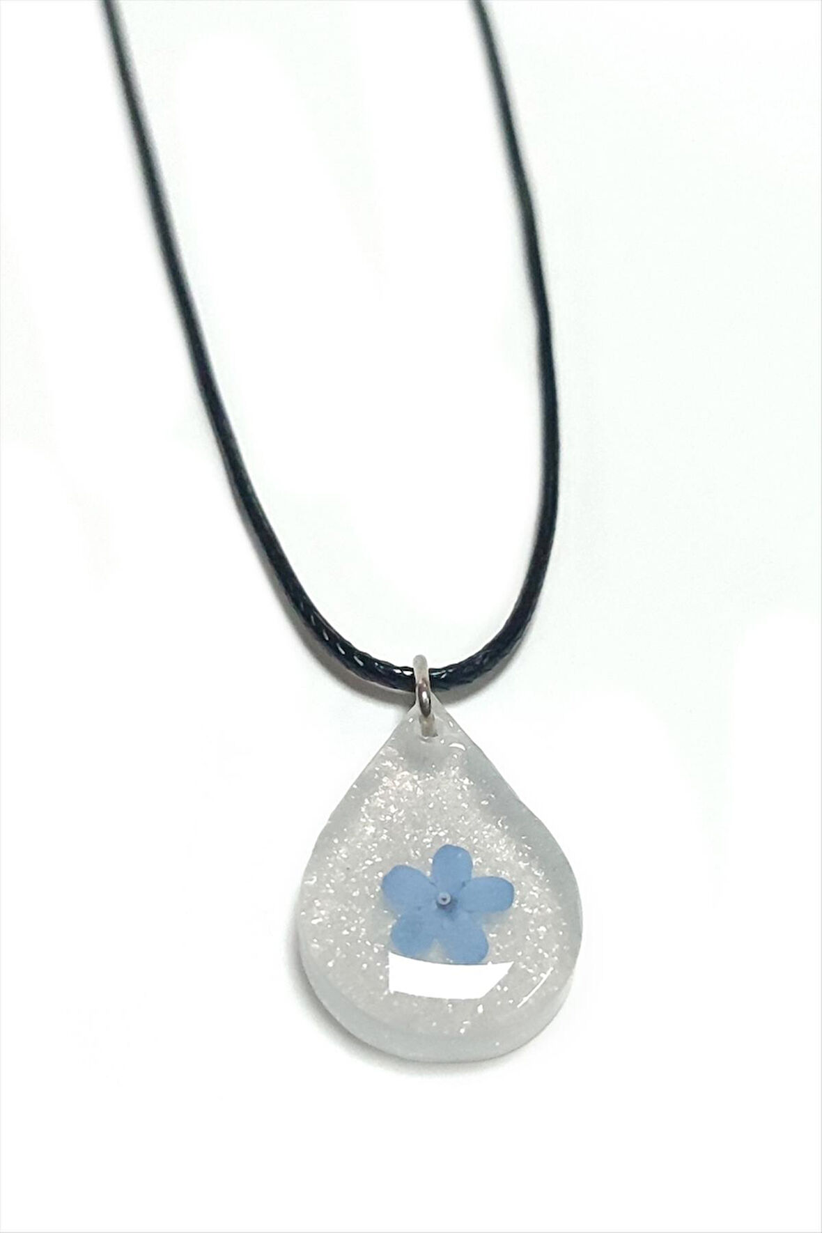 Unutma Beni Çiçeği Damla Epoksi Kolye