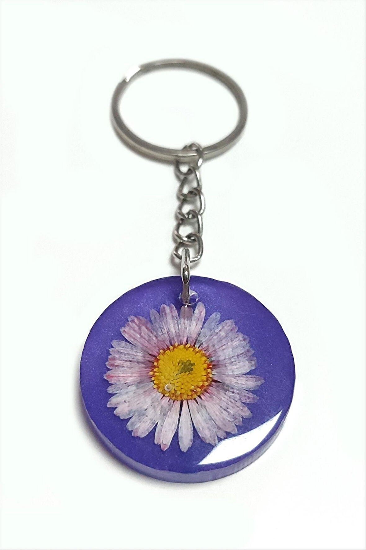 Papatya Epoksi Anahtarlık