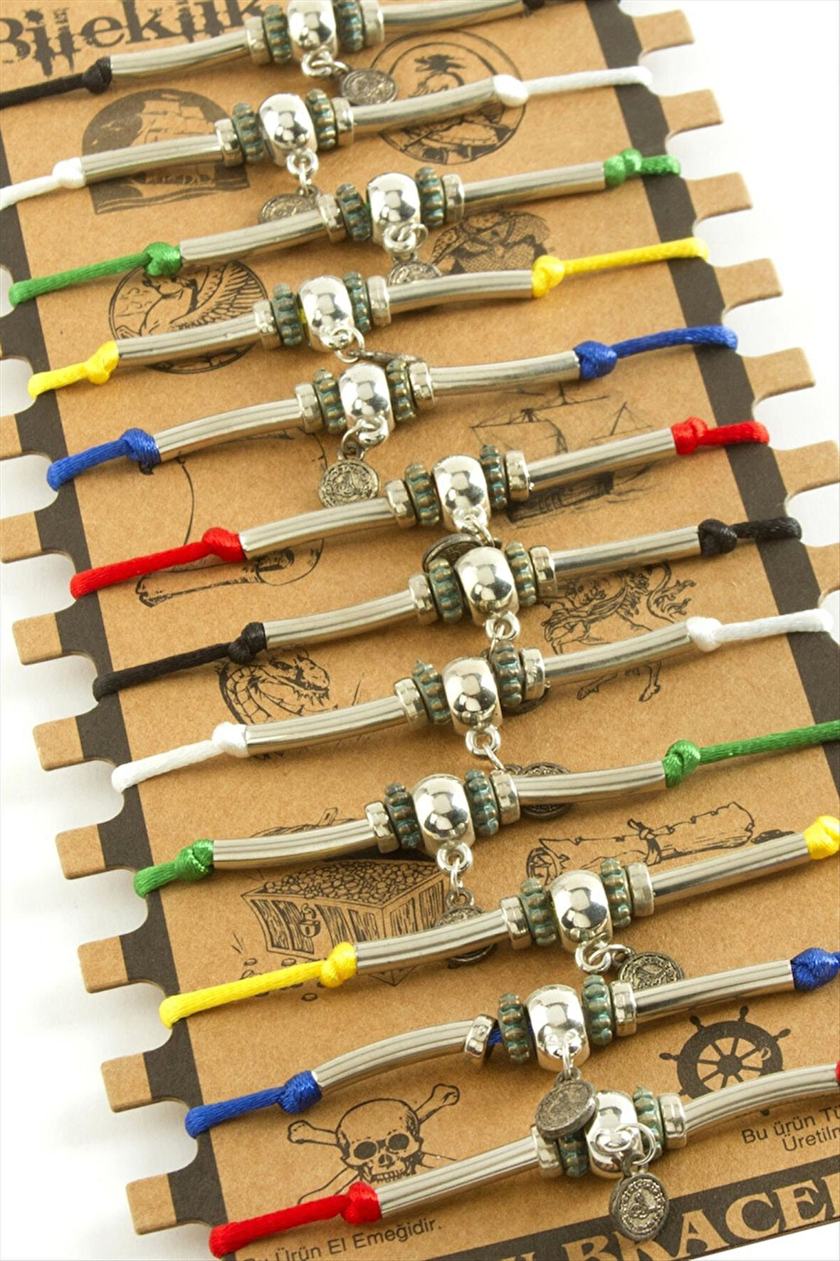 Tuğra Metal Aparatlı İp Bileklik