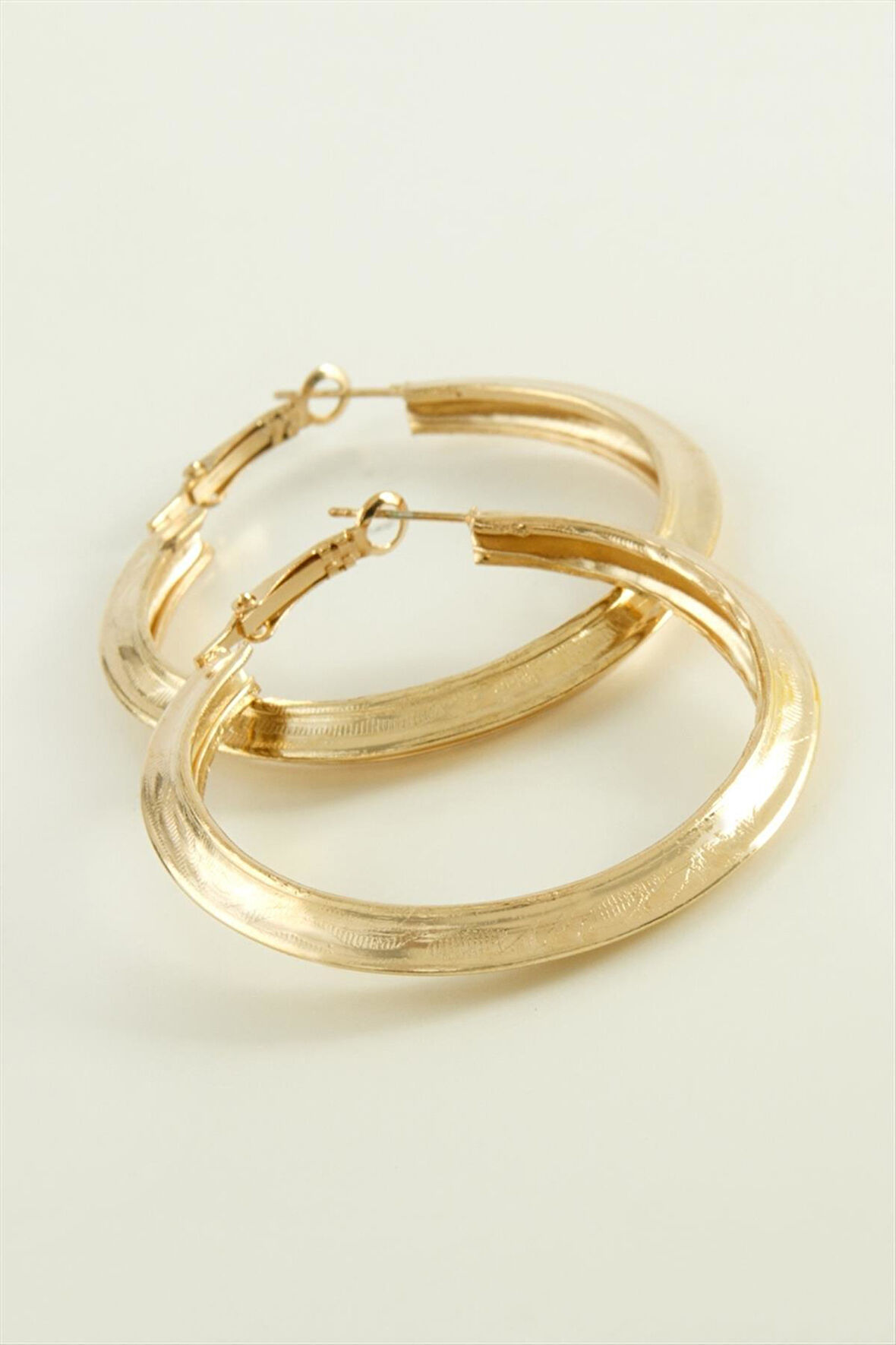 Oval Halka Küpe 4 cm