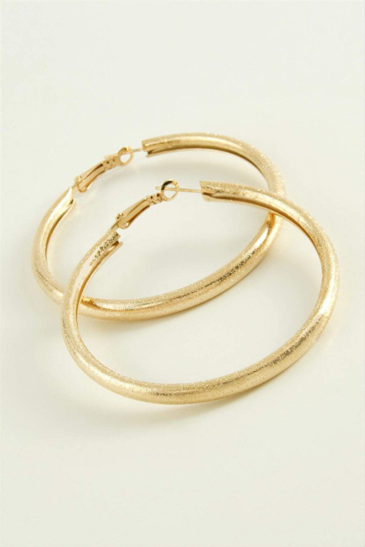 Simli Boru Halka Küpe 4,5 cm