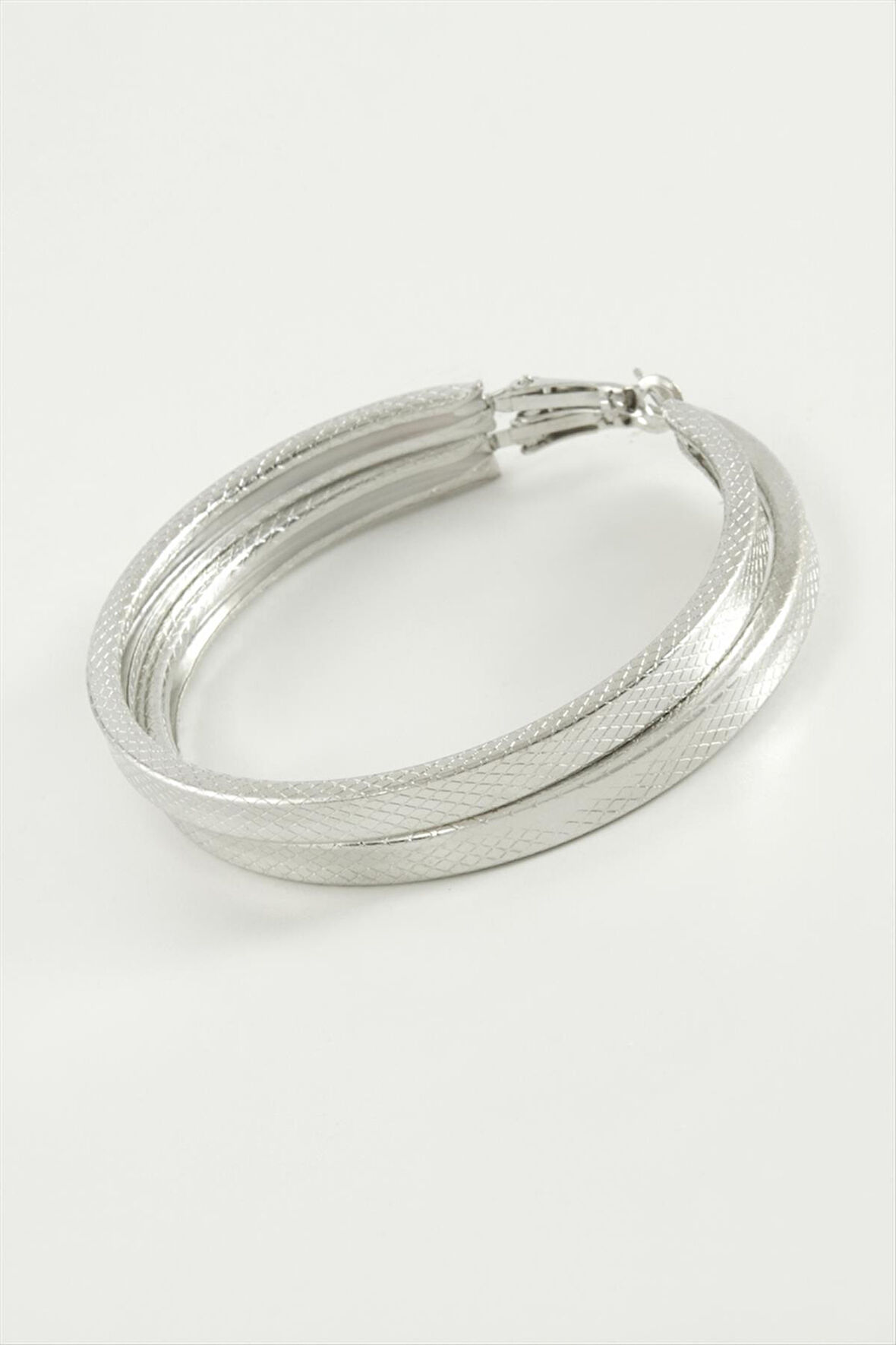 Ezme Noktalı Halka Küpe 5 cm