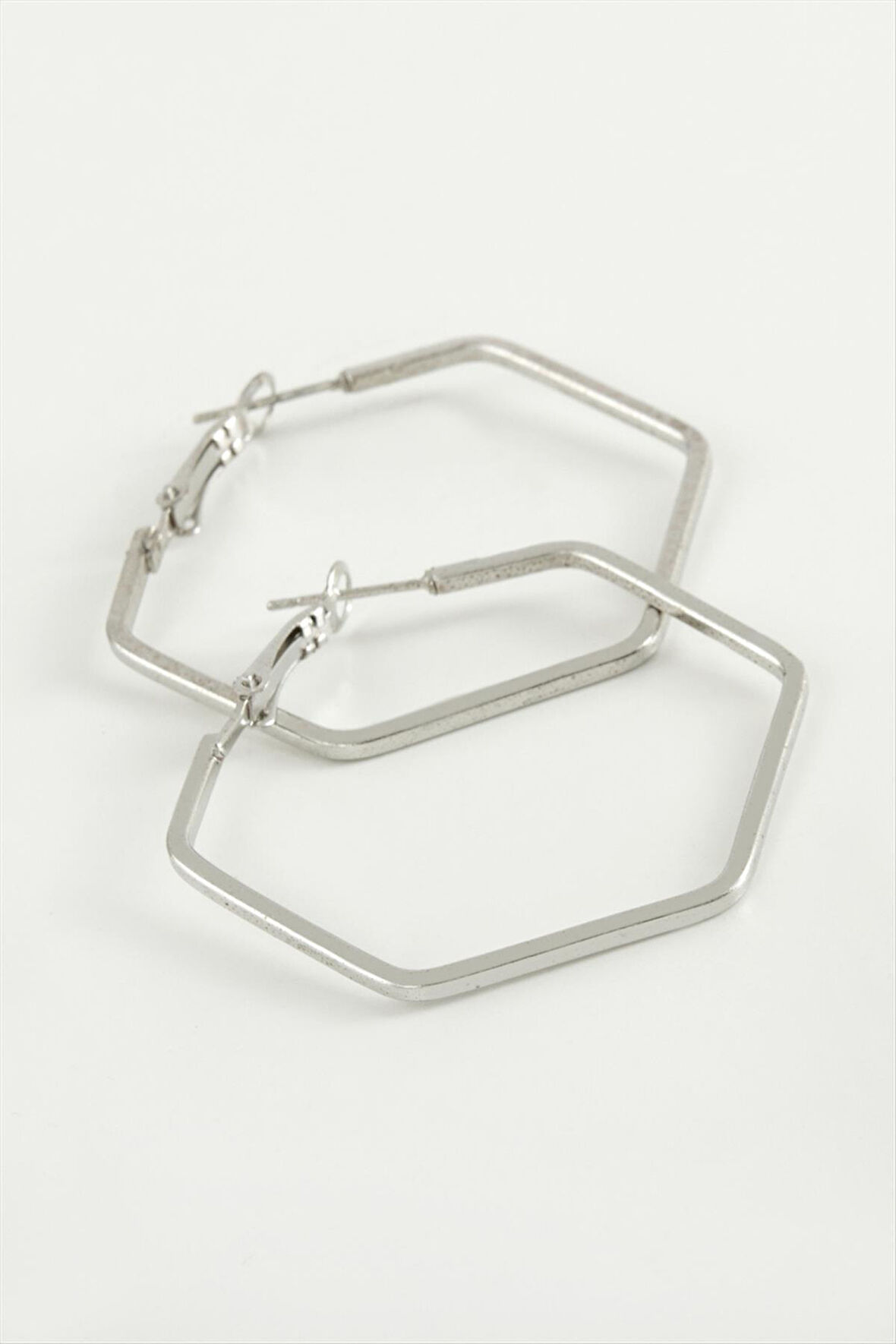 Beşgen Halka Küpe 4 cm