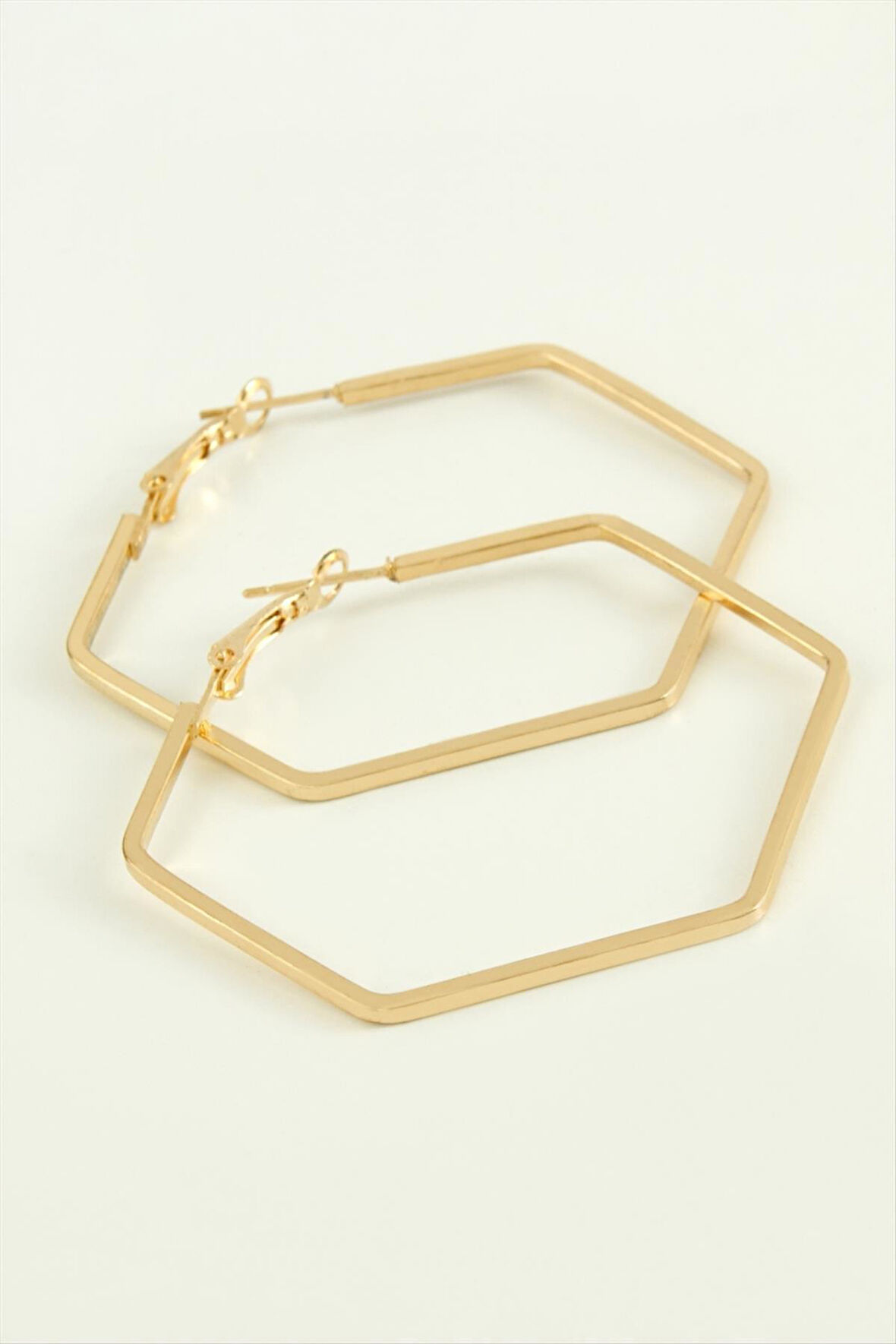 Beşgen Halka Küpe 4 cm