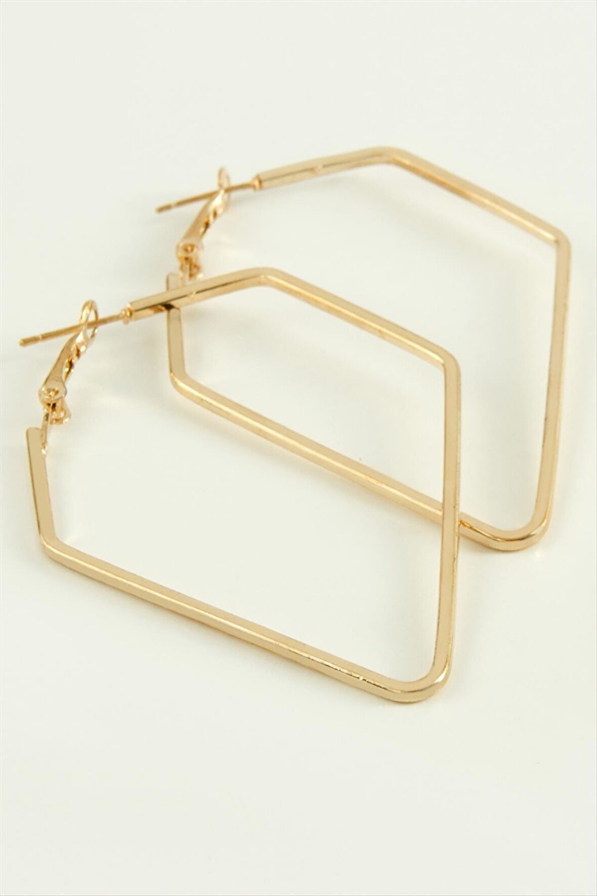 Dörtgen Halka Küpe 7 cm