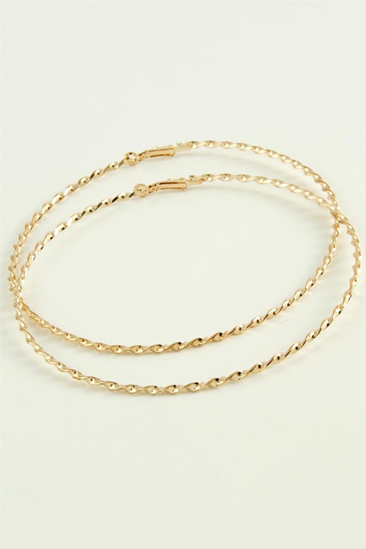 Burgulu Metal Halka Küpe 8-9-10 cm