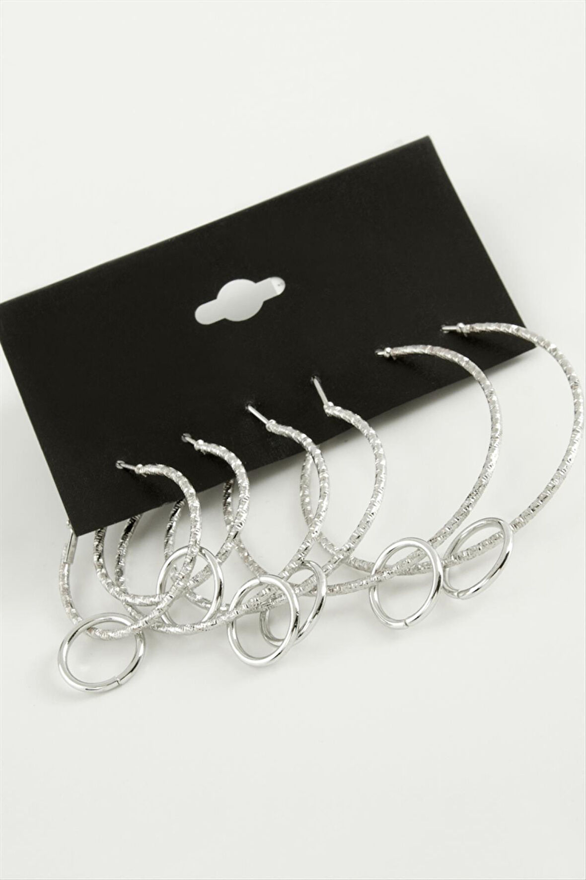 Burgulu Metal Halka Küpe 6 Adet