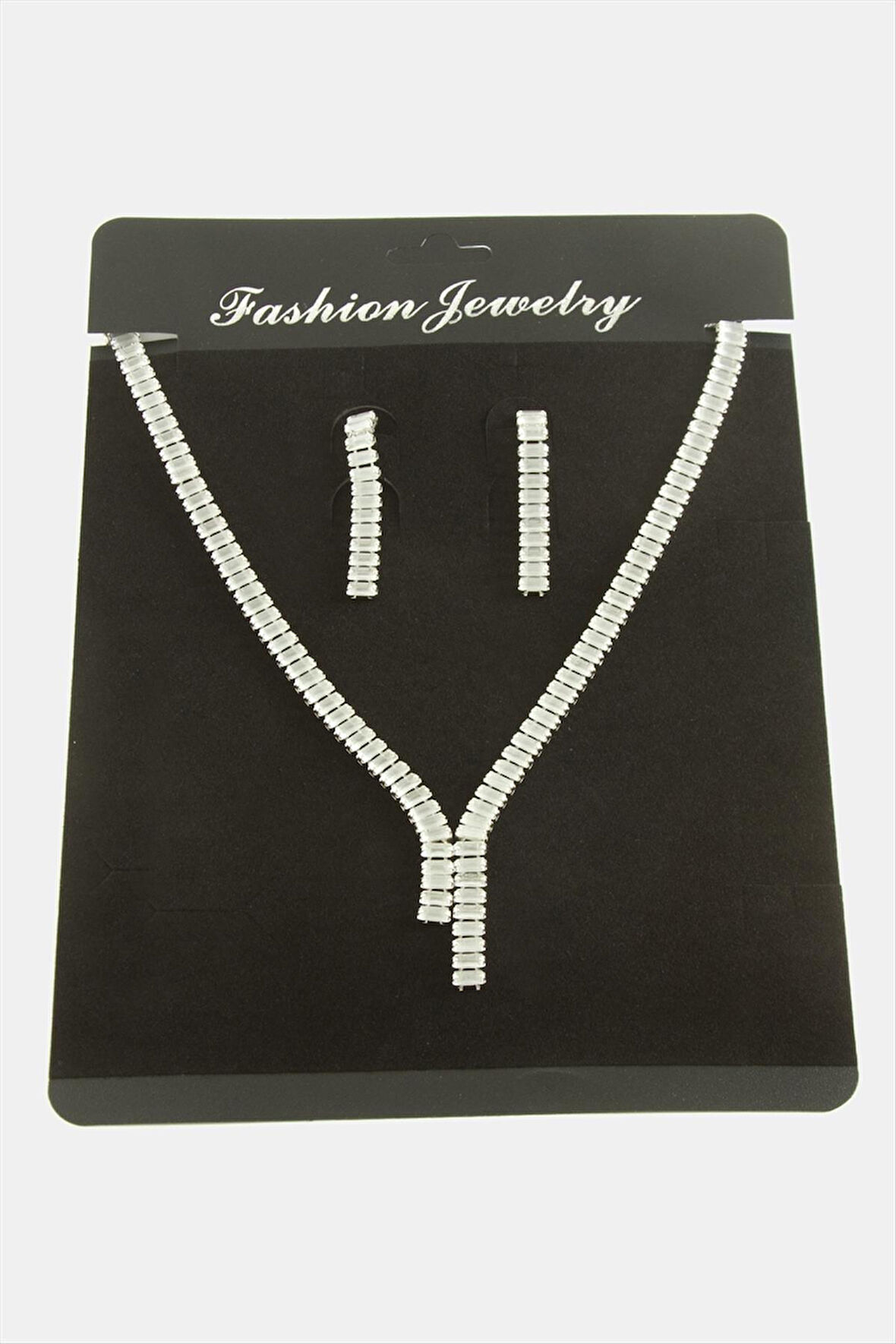 Tamtur Baget Zirkon Taşlı Lüks Set Kolye 7 mm