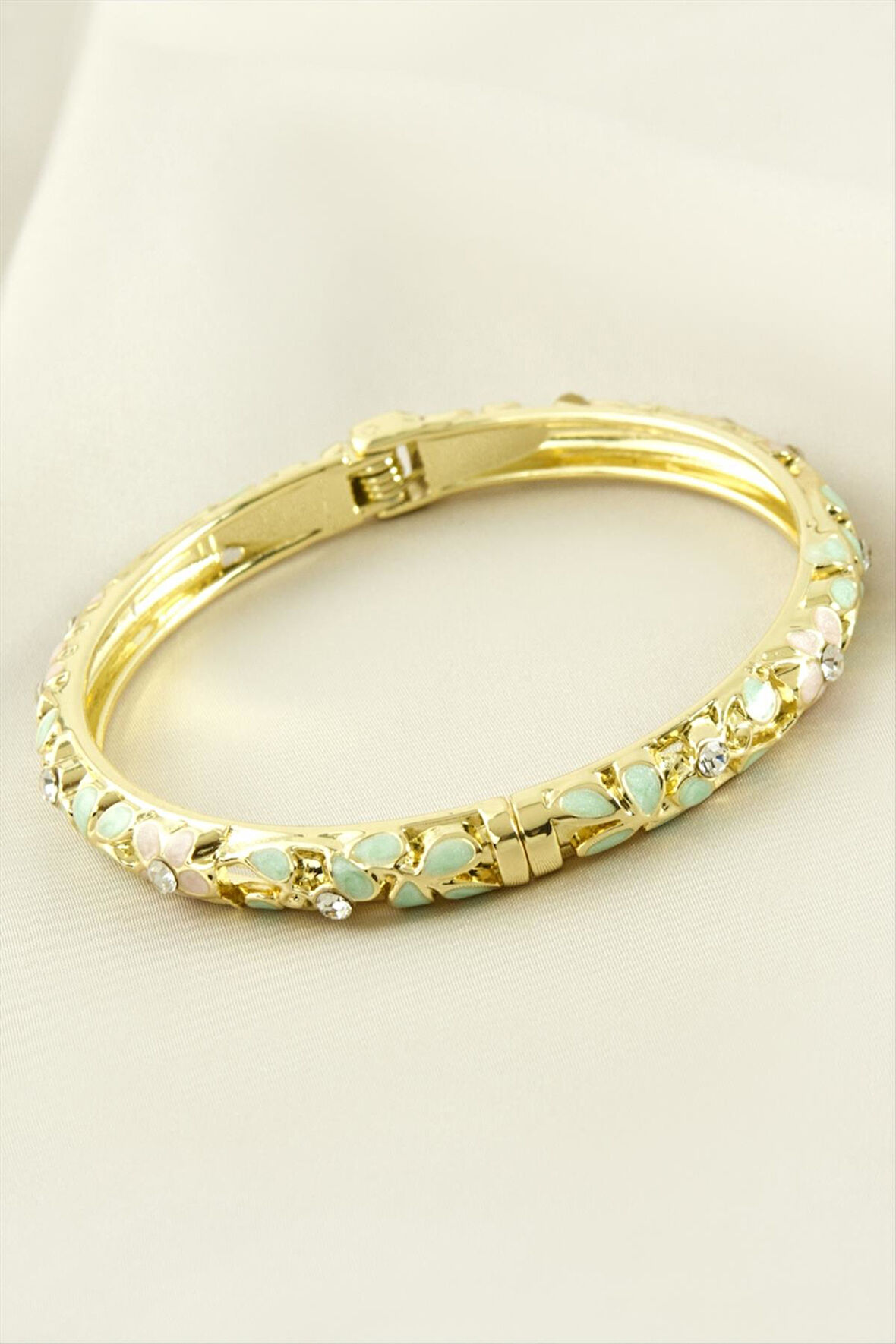 Taşlı Mineli Kelepçe Bileklik