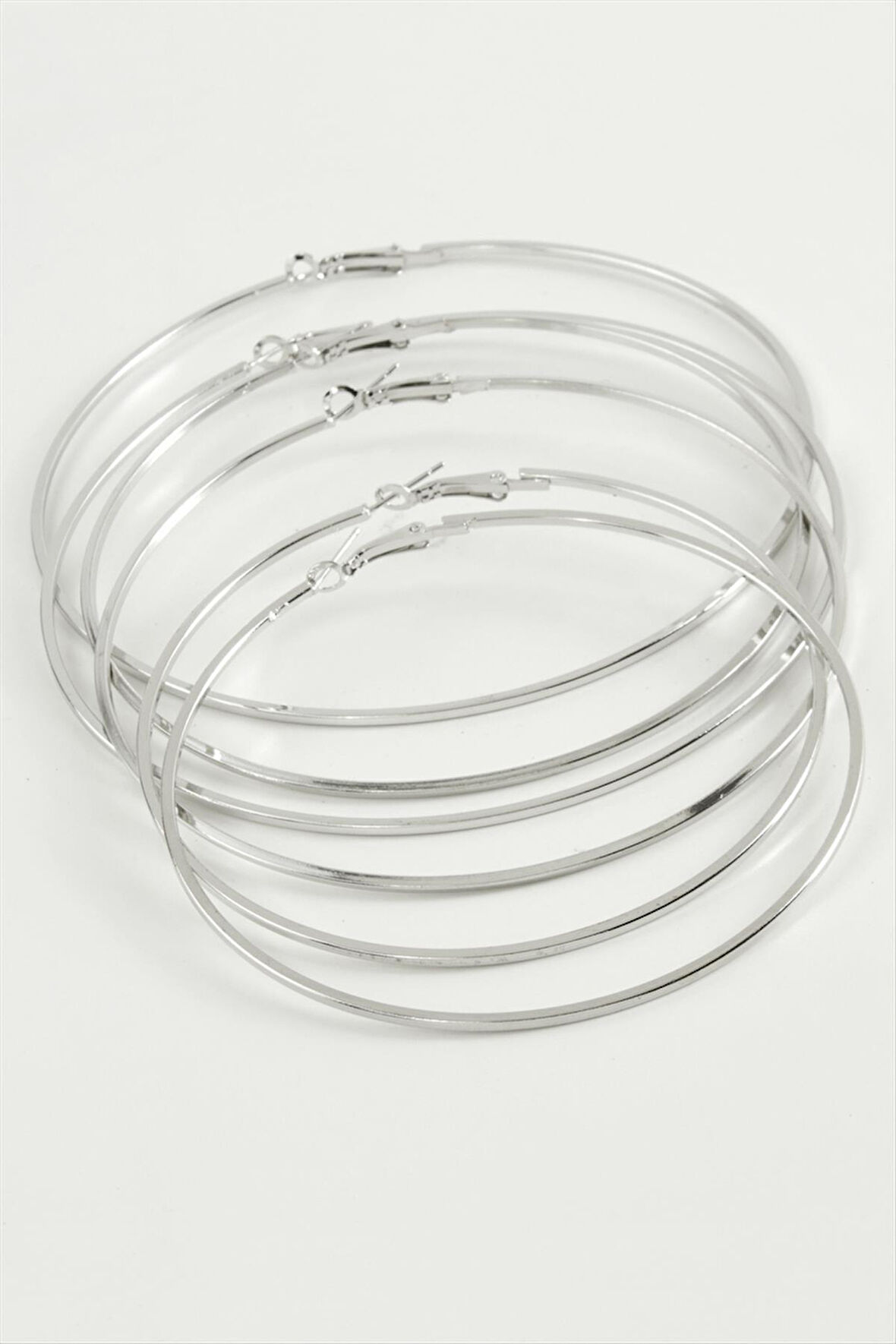 Ezme Metal Halka Küpe 6 Adet