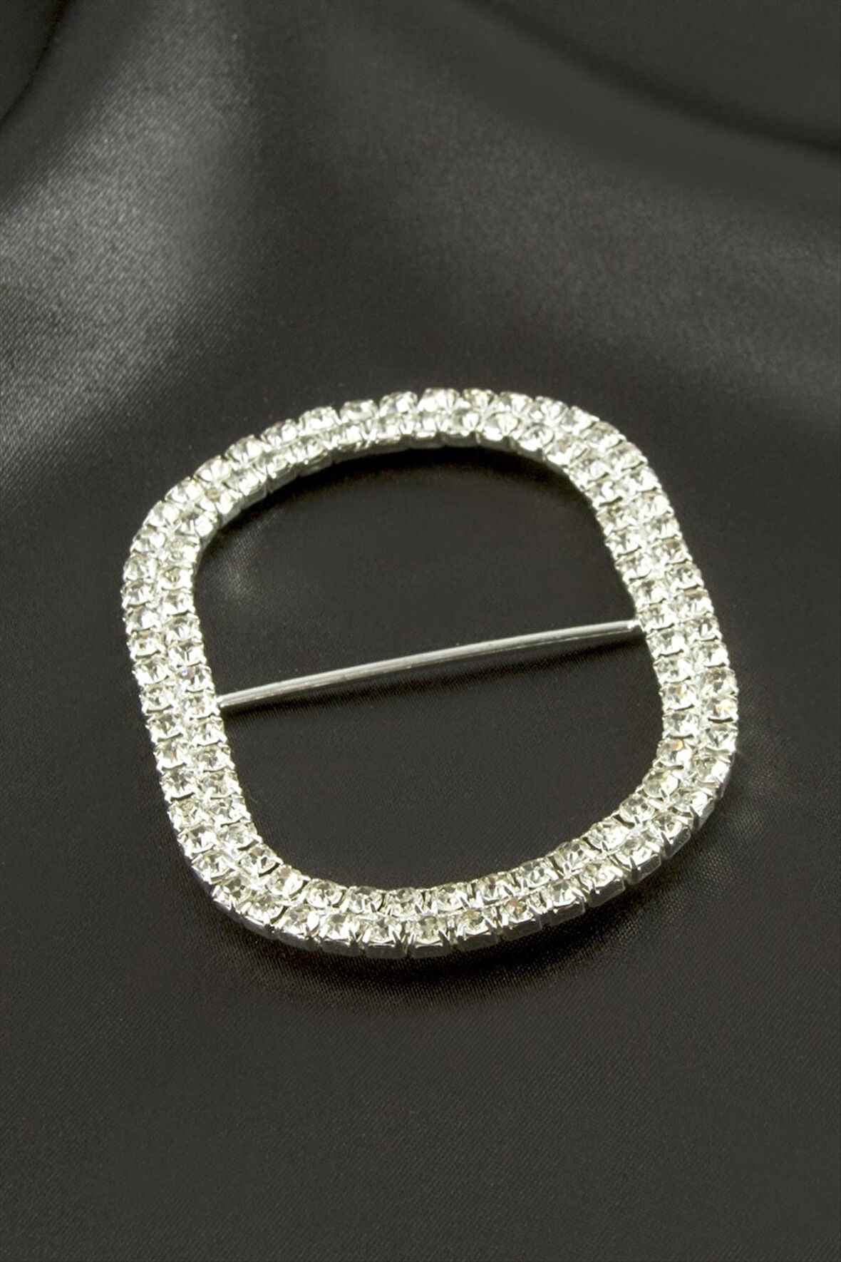 Oval Taşlı Kemer Tokası 2 Adet