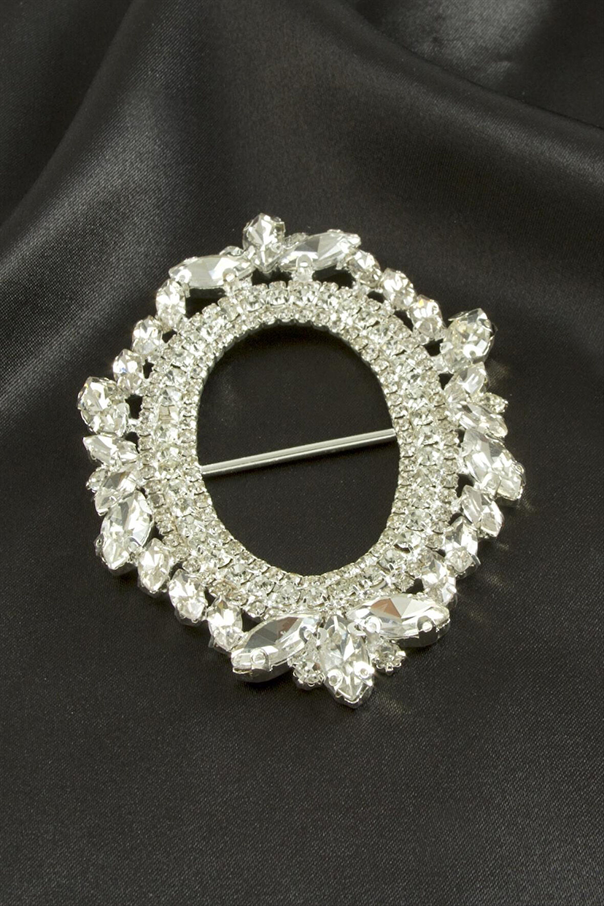 Oval Taşlı Kemer Tokası 1 Adet