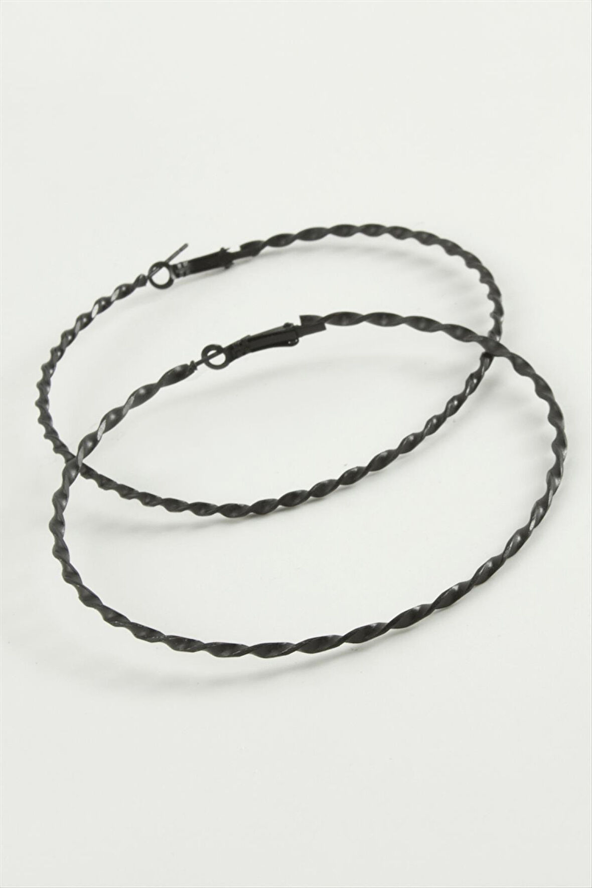 Burgulu Metal Halka Küpe 8-9-10 cm