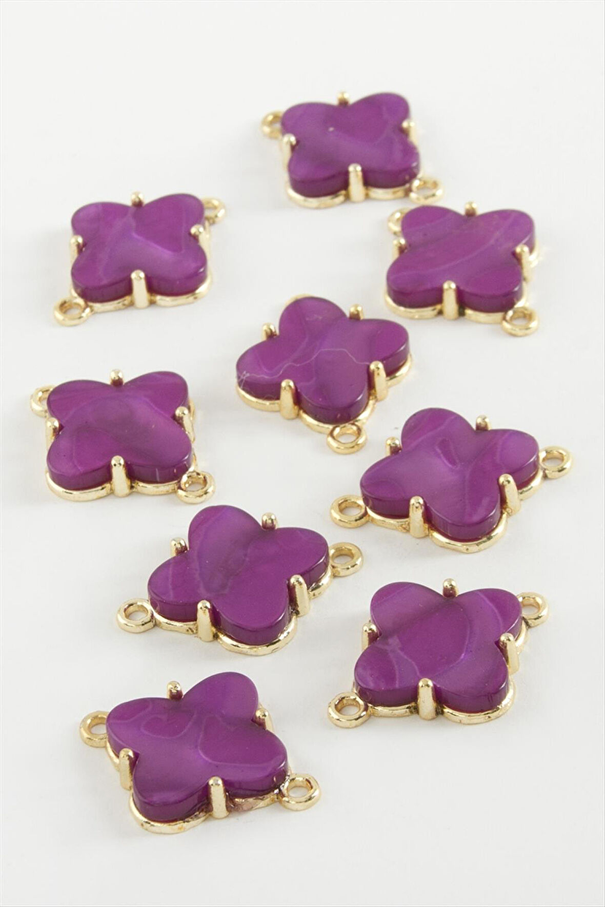 Çiçek Tek Kulp Polyester Bileklik ve Kolye Ucu Aparatı 1 Adet