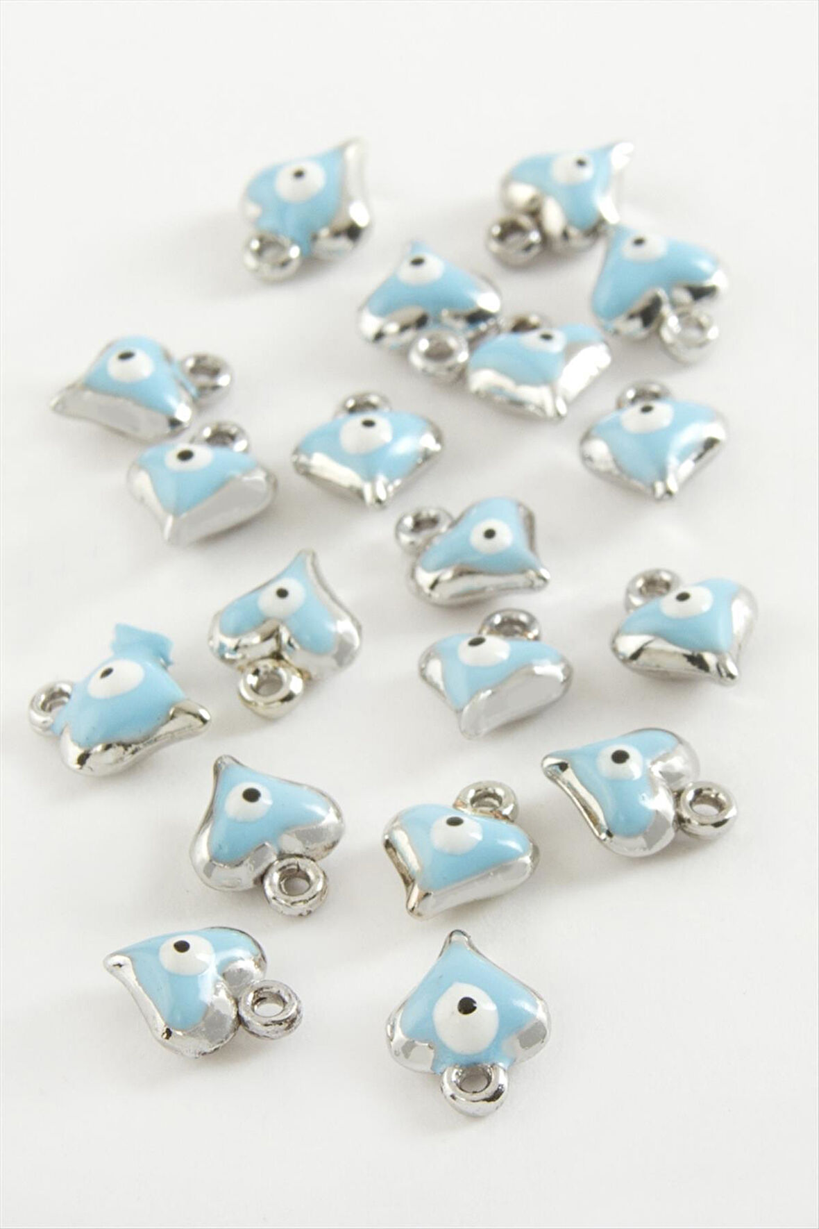 Kalp Tek Kulplu Mineli Bileklik ve Kolye Ucu Aparatı 1 Adet