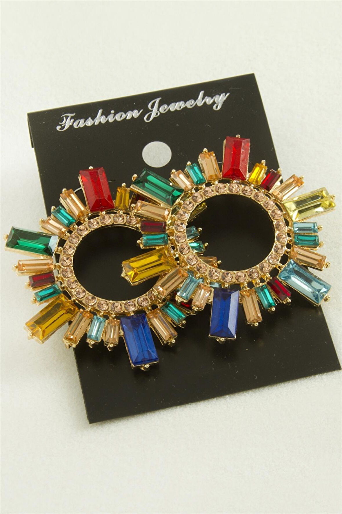 Dikdörtgen Taşlı Zr Model Küpe