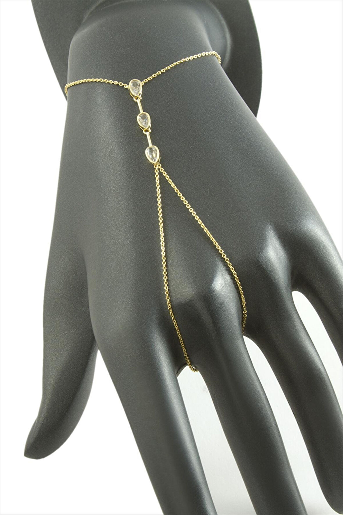 Damla Zirkon Taşlı Lüks Çelik Şahmeran