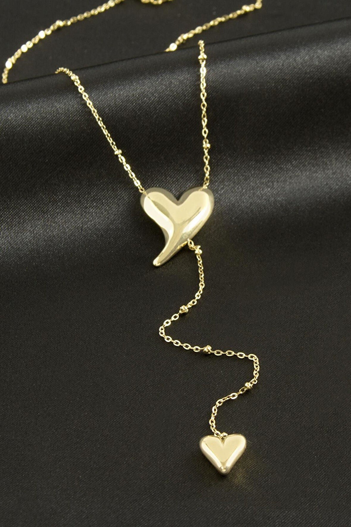 Kalp Lüks Çelik Kolye