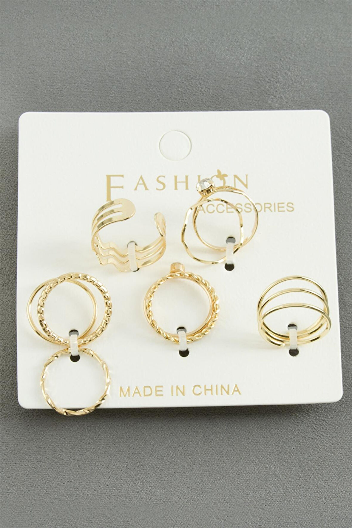 5 Adet Karışık Lüks Eklem Yüzük