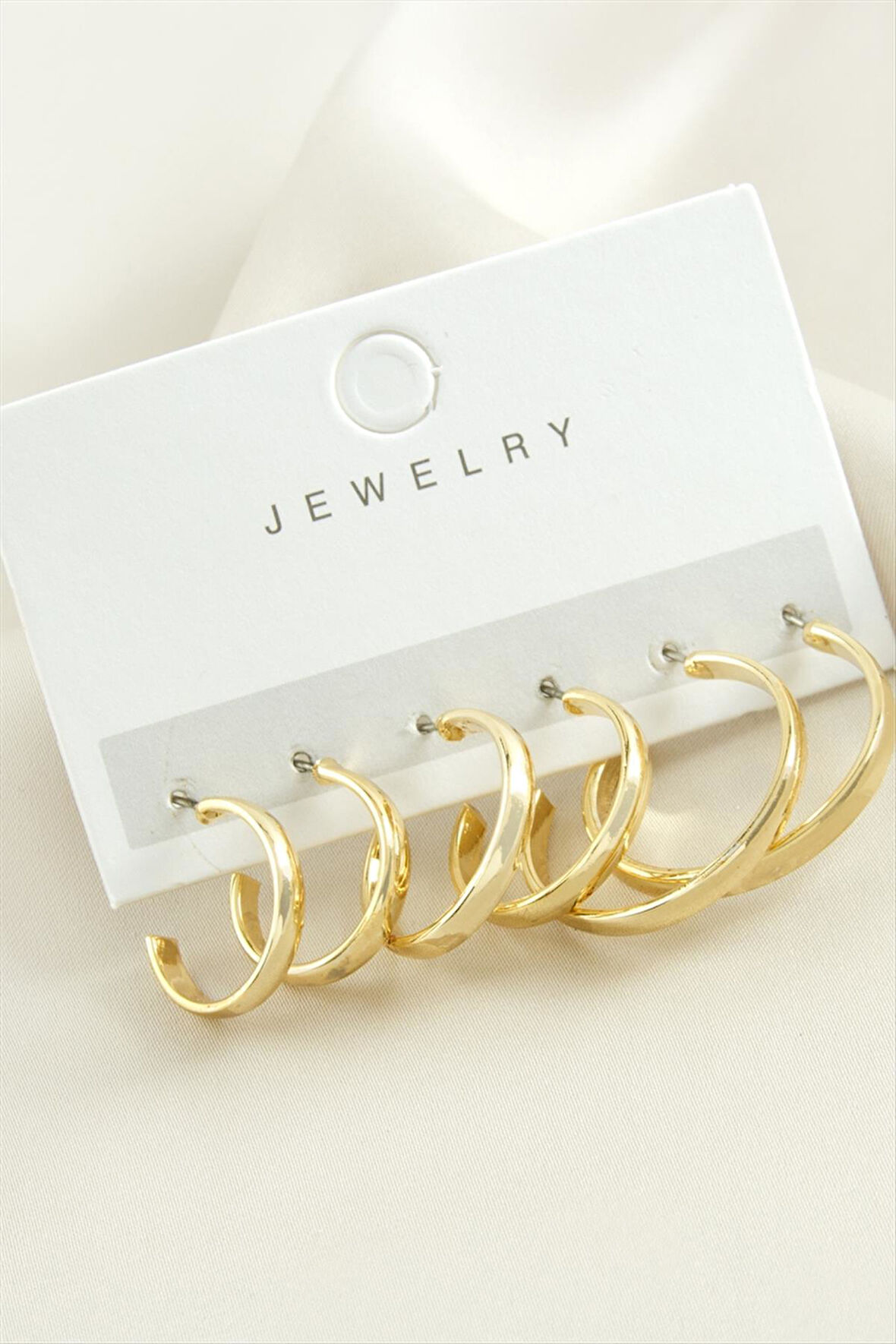 6 Adet Düz Trend Halka Küpe 1,5-2-2,5 cm