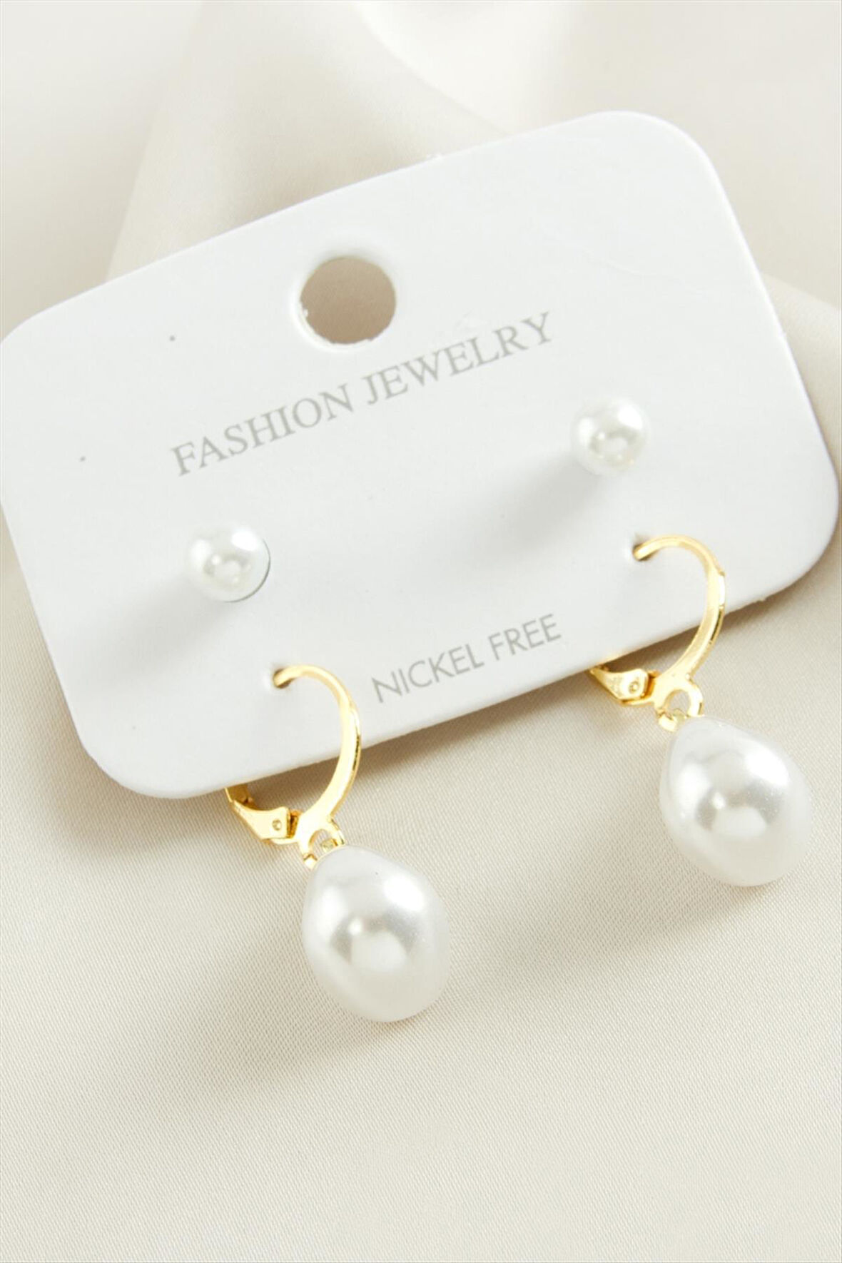 4 Adet Damla İnci Küpe