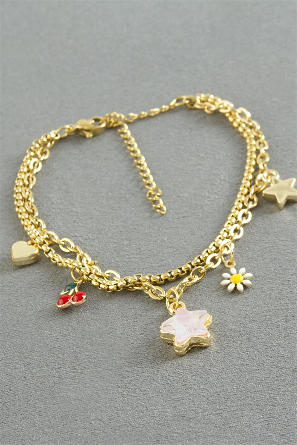 Yıldız Şans Mineli Çelik Bileklik