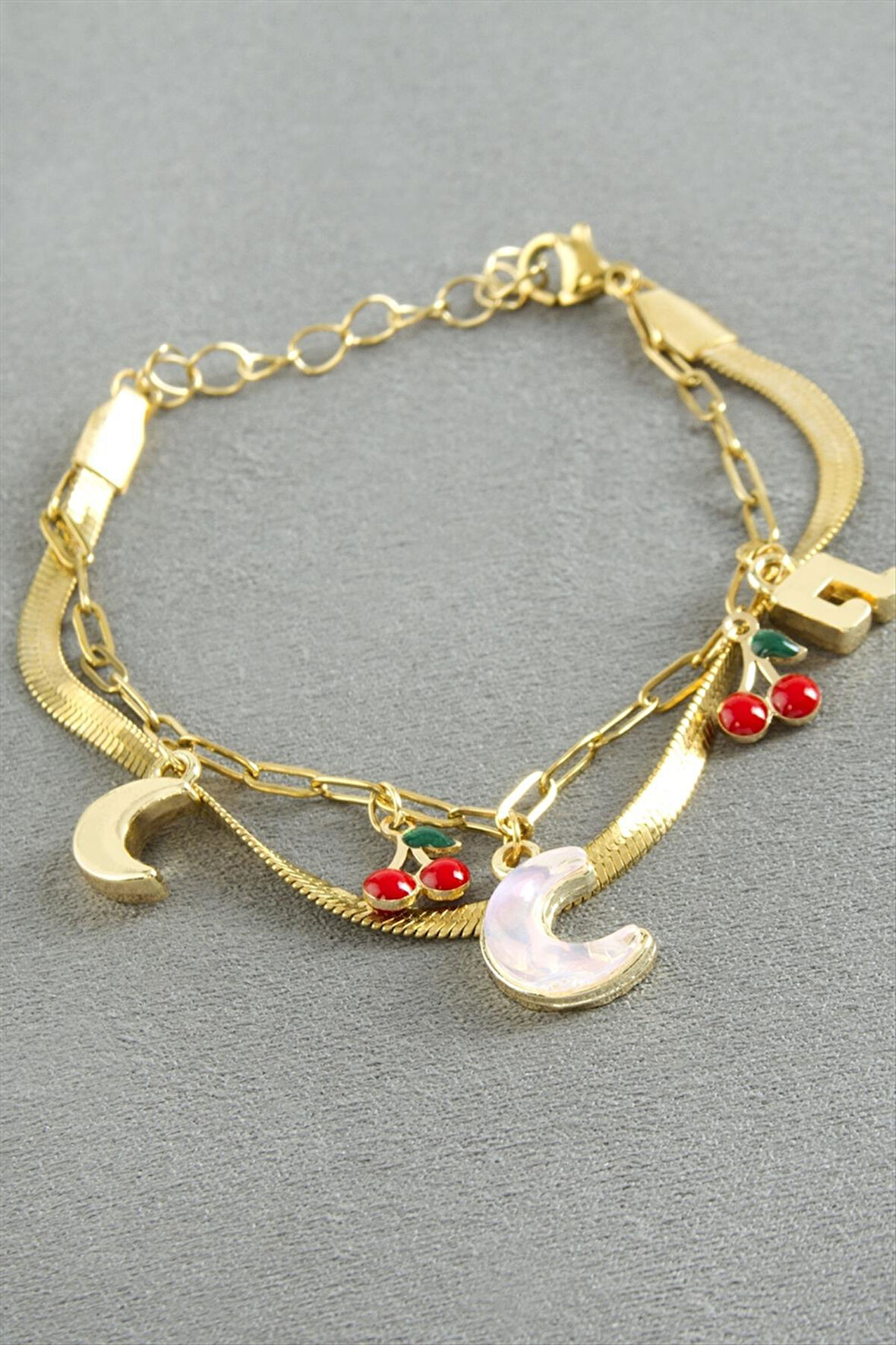 Hilal Şans Mineli Çelik Bileklik