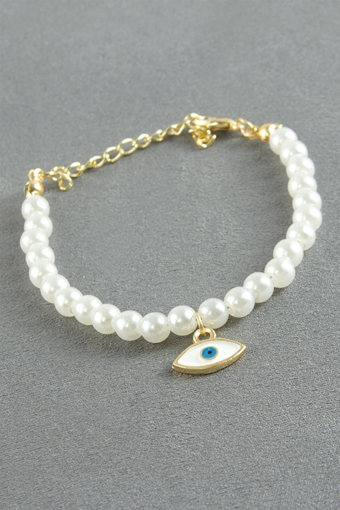 Oval Nazar İnci Bileklik