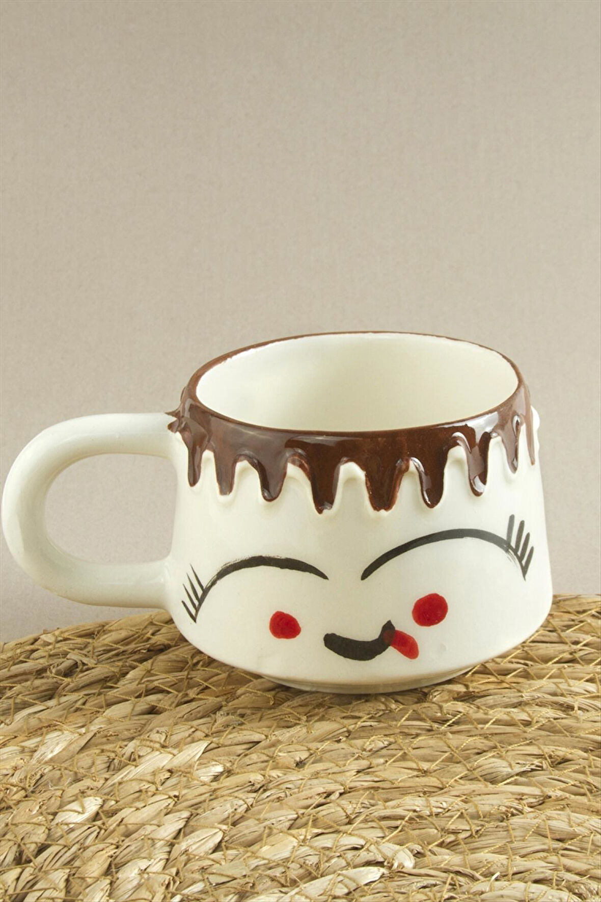 Emoji Desenli Seramik Kupa