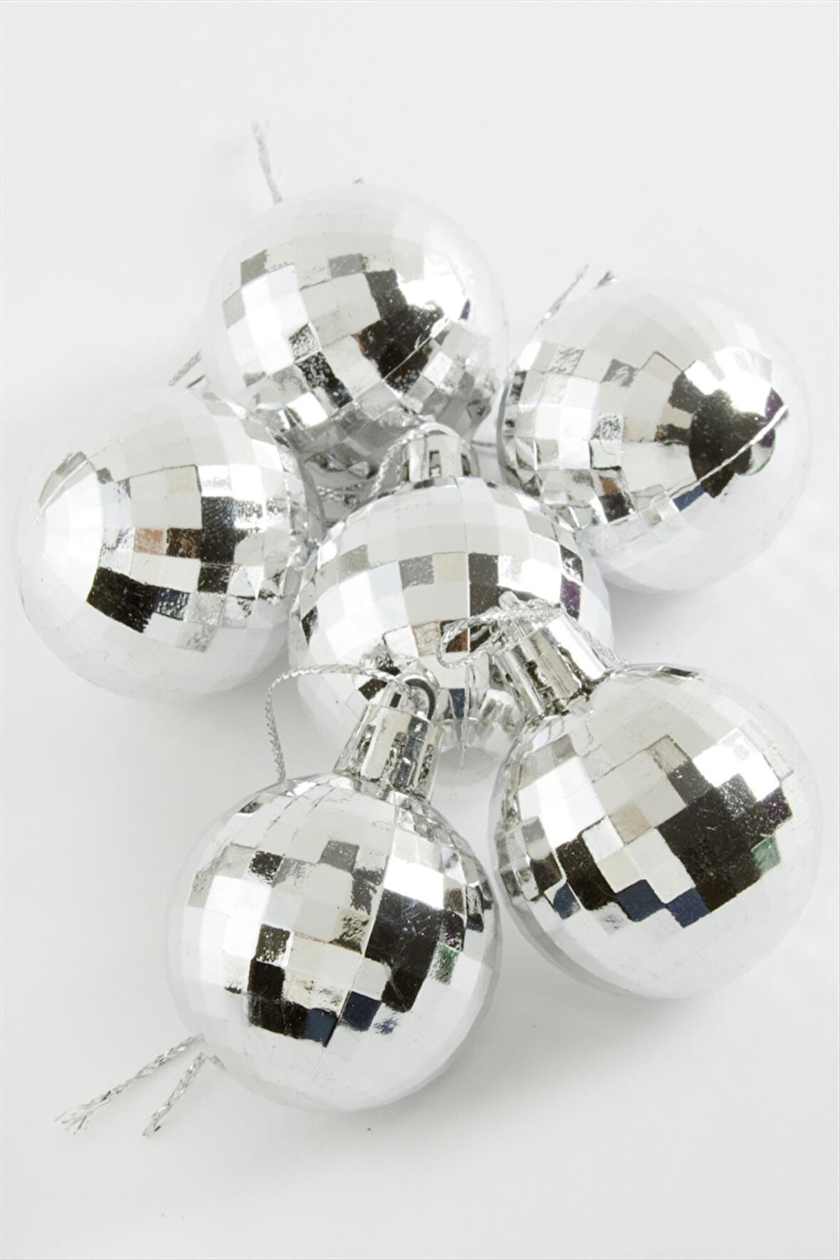 6 Adet Orta Cici Top Yılbaşı Ağaç Süsü