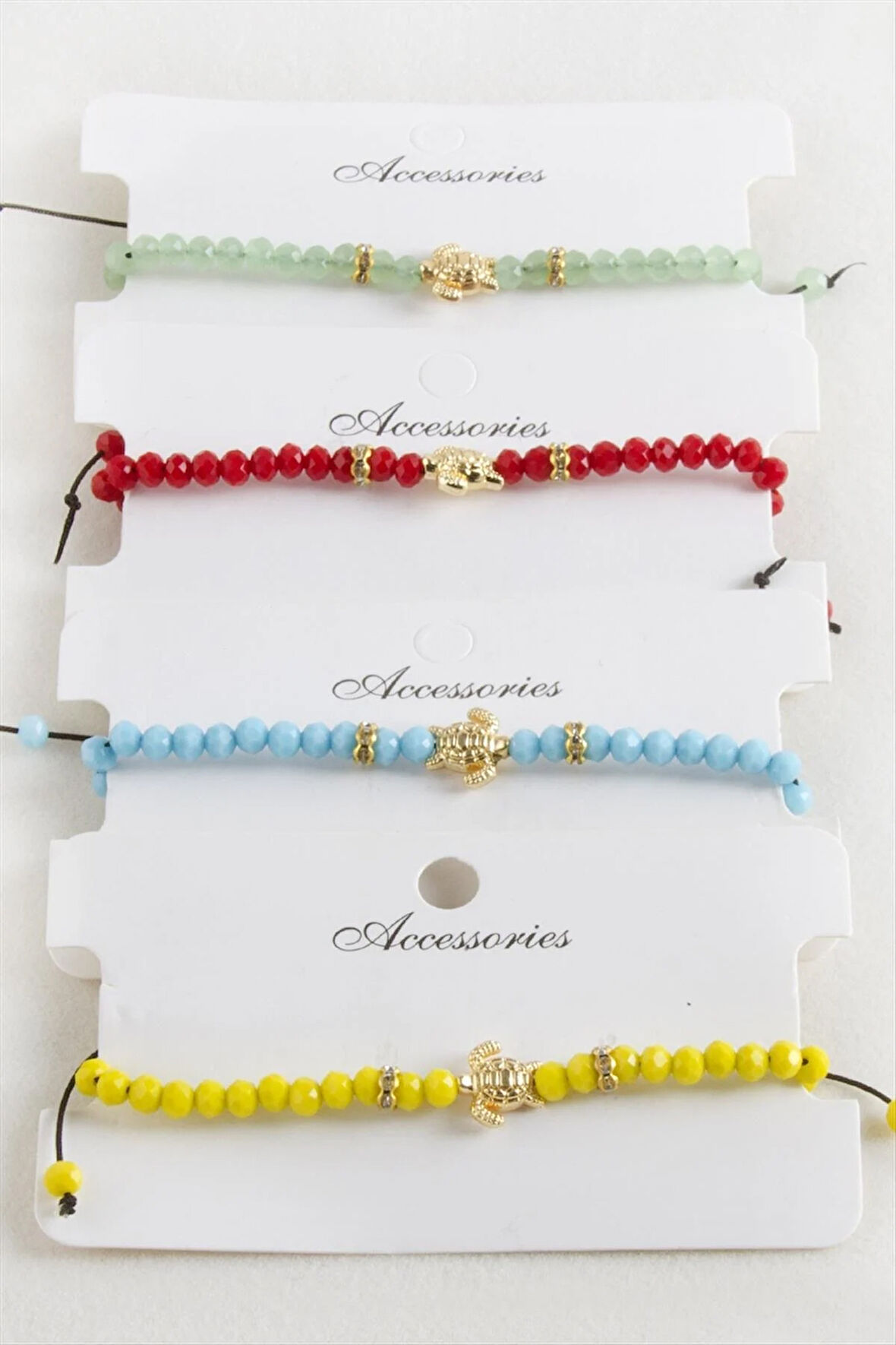 Kaplumbağa Kristal Makrome İp Bileklik