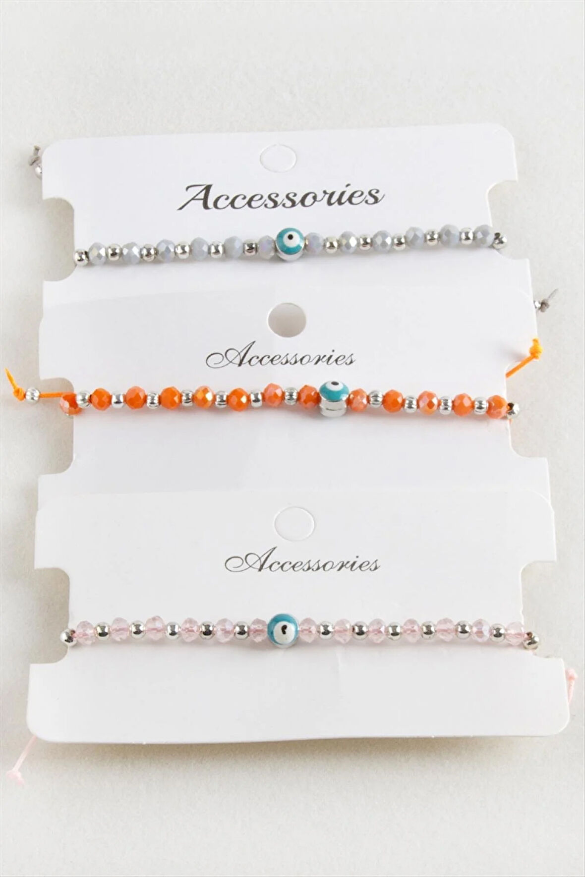 Nazar Kristal Makrome İp Bileklik 6 mm