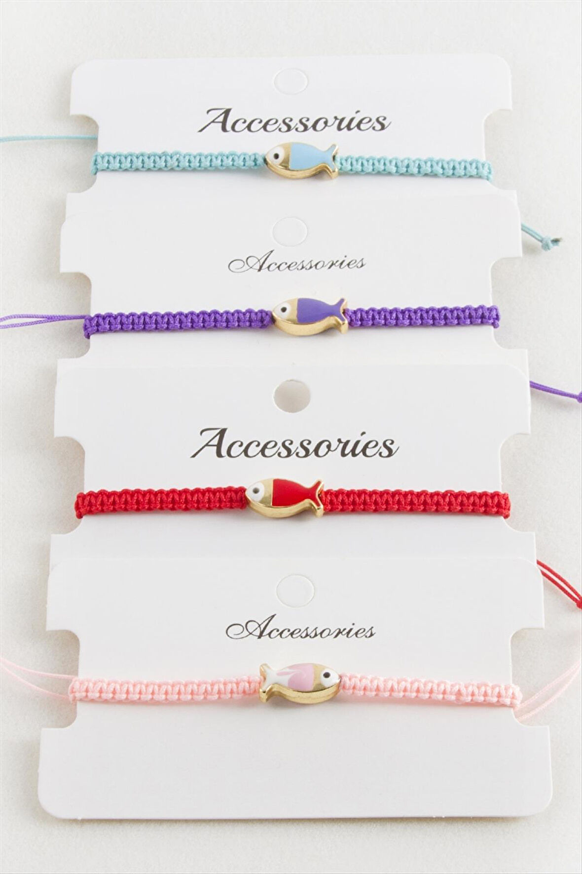 Balık Mineli Makrome Örgülü Bileklik